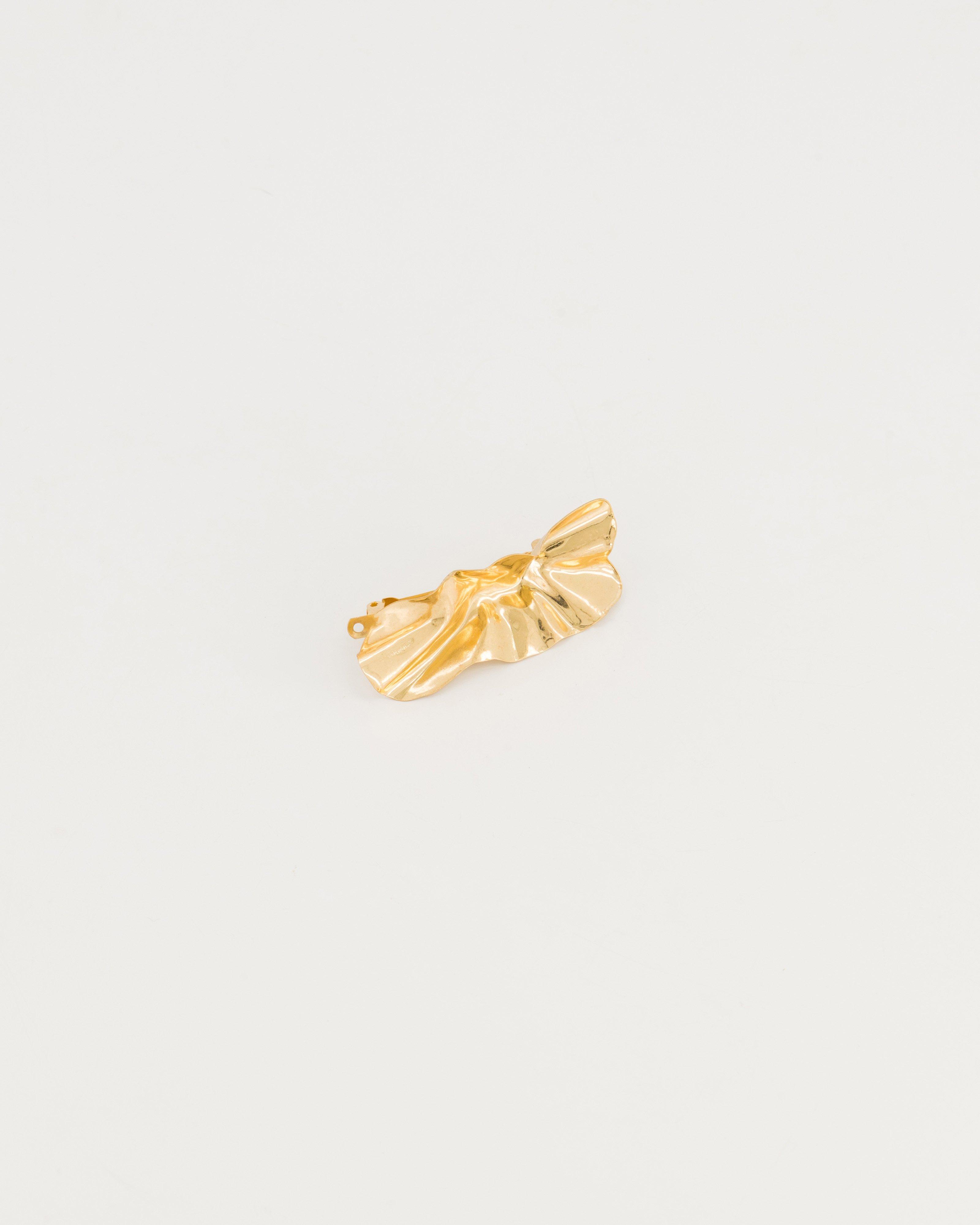 Leeann Folded Metal Hairclip -  Gold