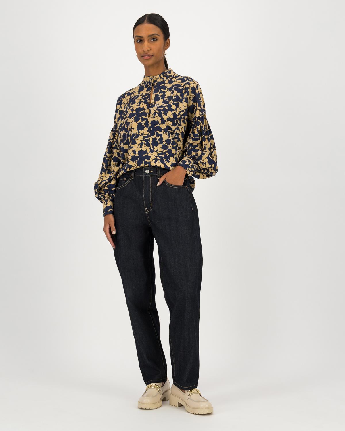Poetry Daphne Two-tone Printed Blouse - Poetry Clothing Store