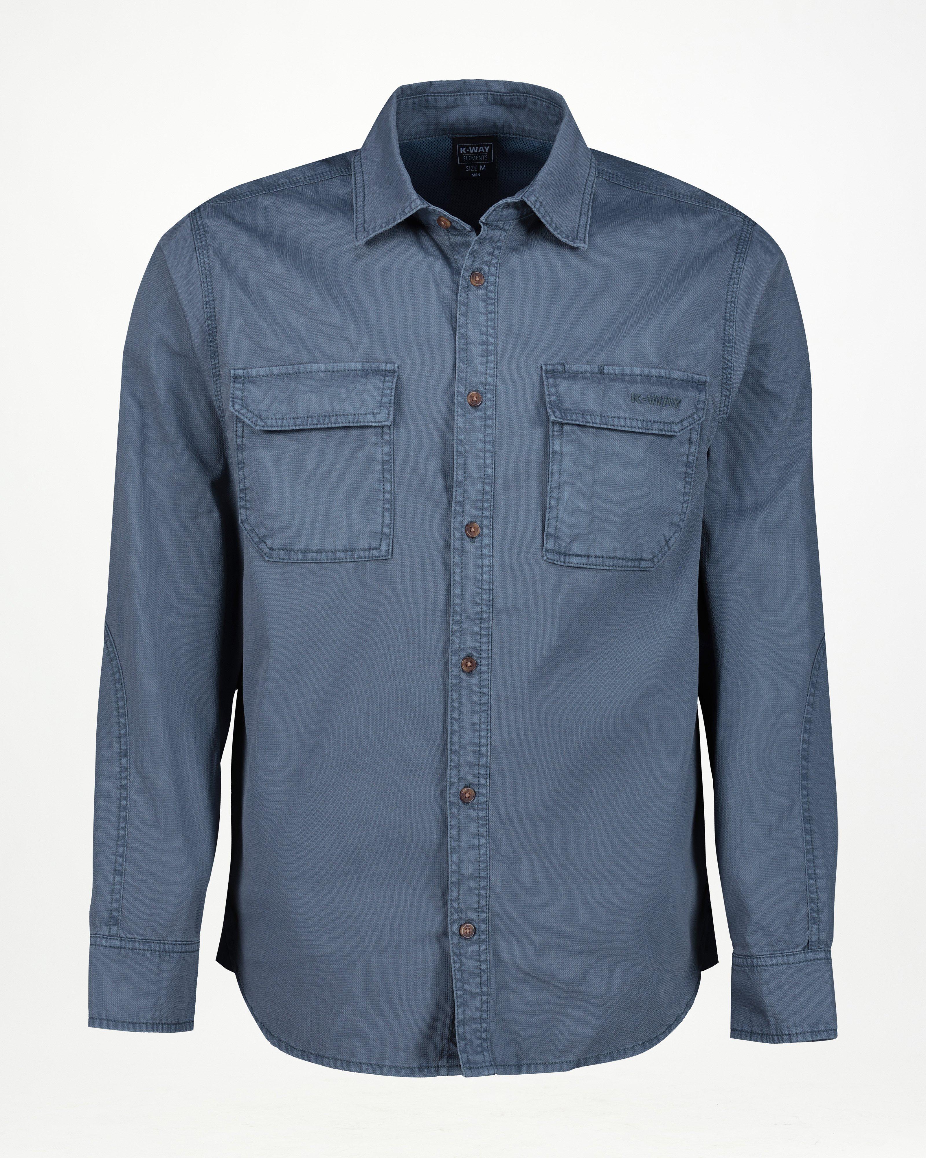 K-Way Elements Men's Casual Work Shirt -  Mid Blue