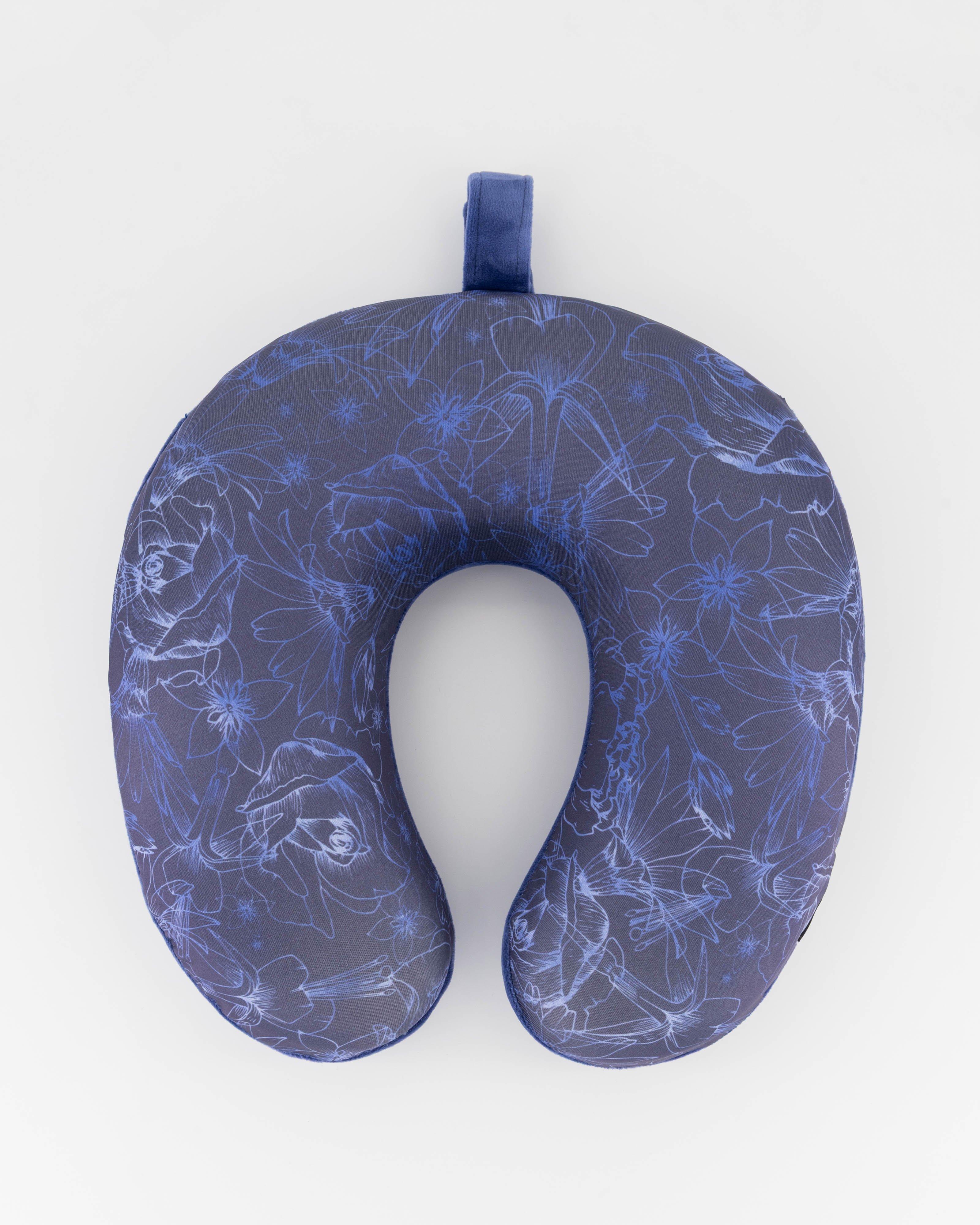 Cape Union Printed Travel Pillow -  Navy