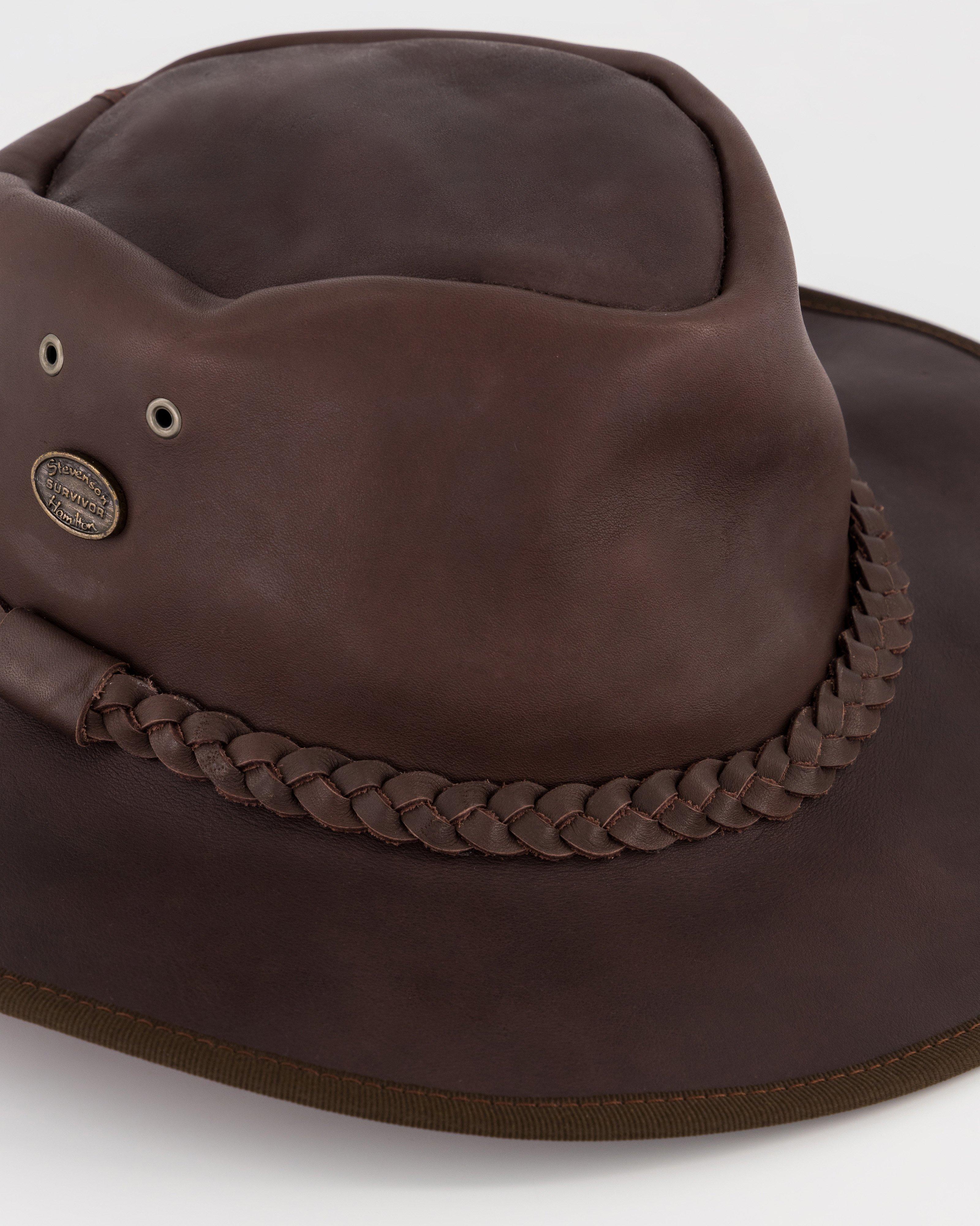Cape Union Survivor Leather Hat -  Brown