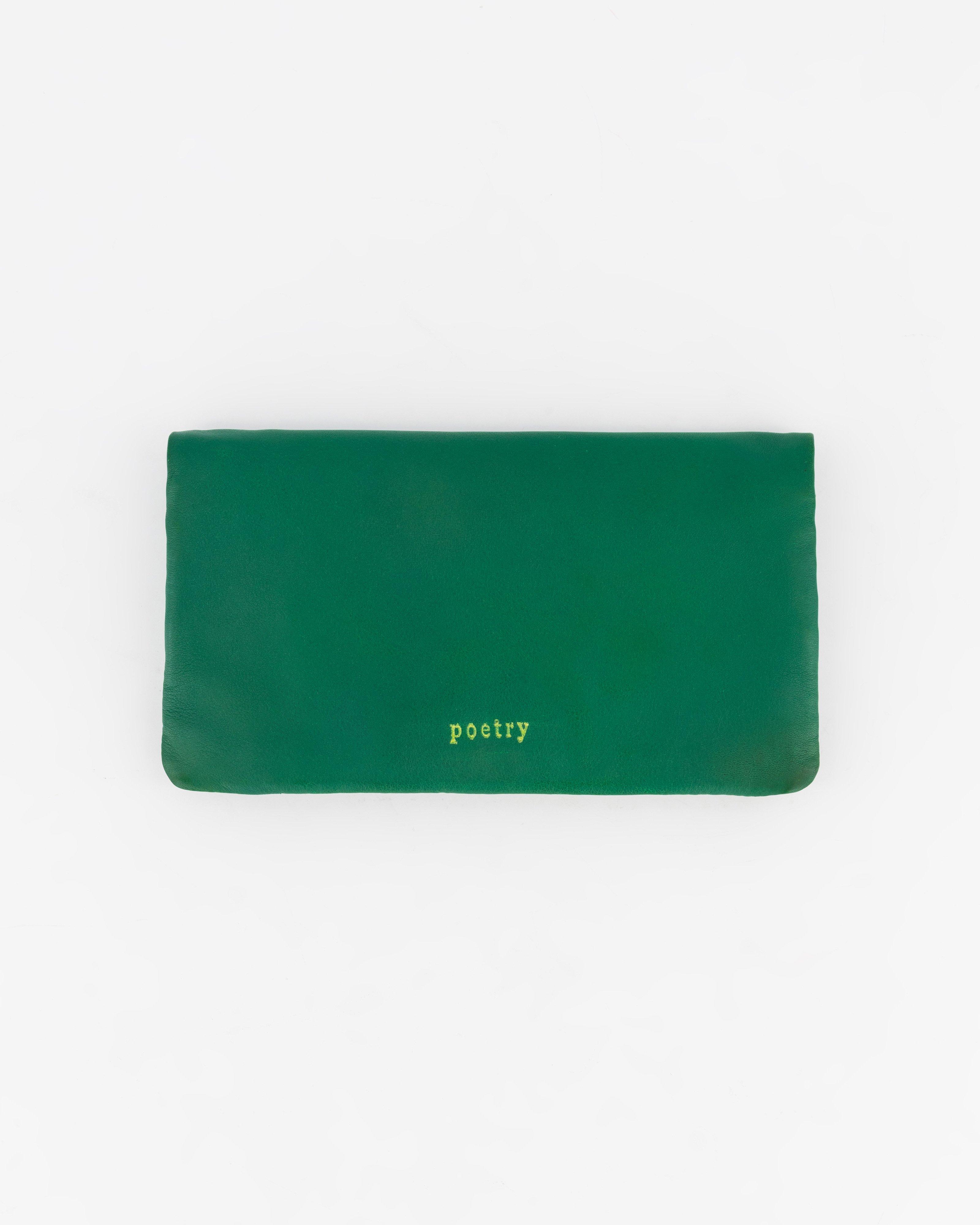 Clara Soft Clip Leather Purse -  Summer Green