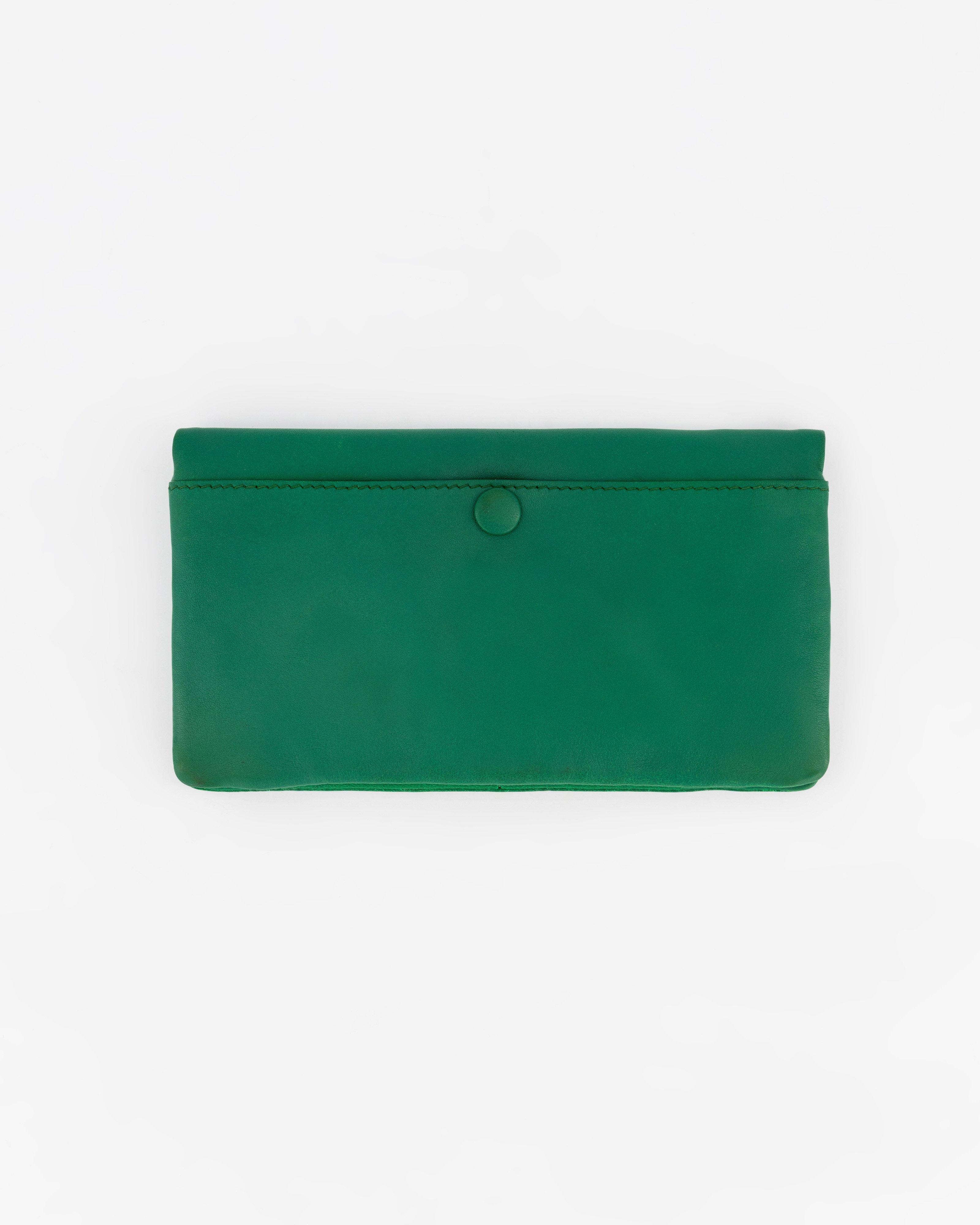 Clara Soft Clip Leather Purse -  Summer Green