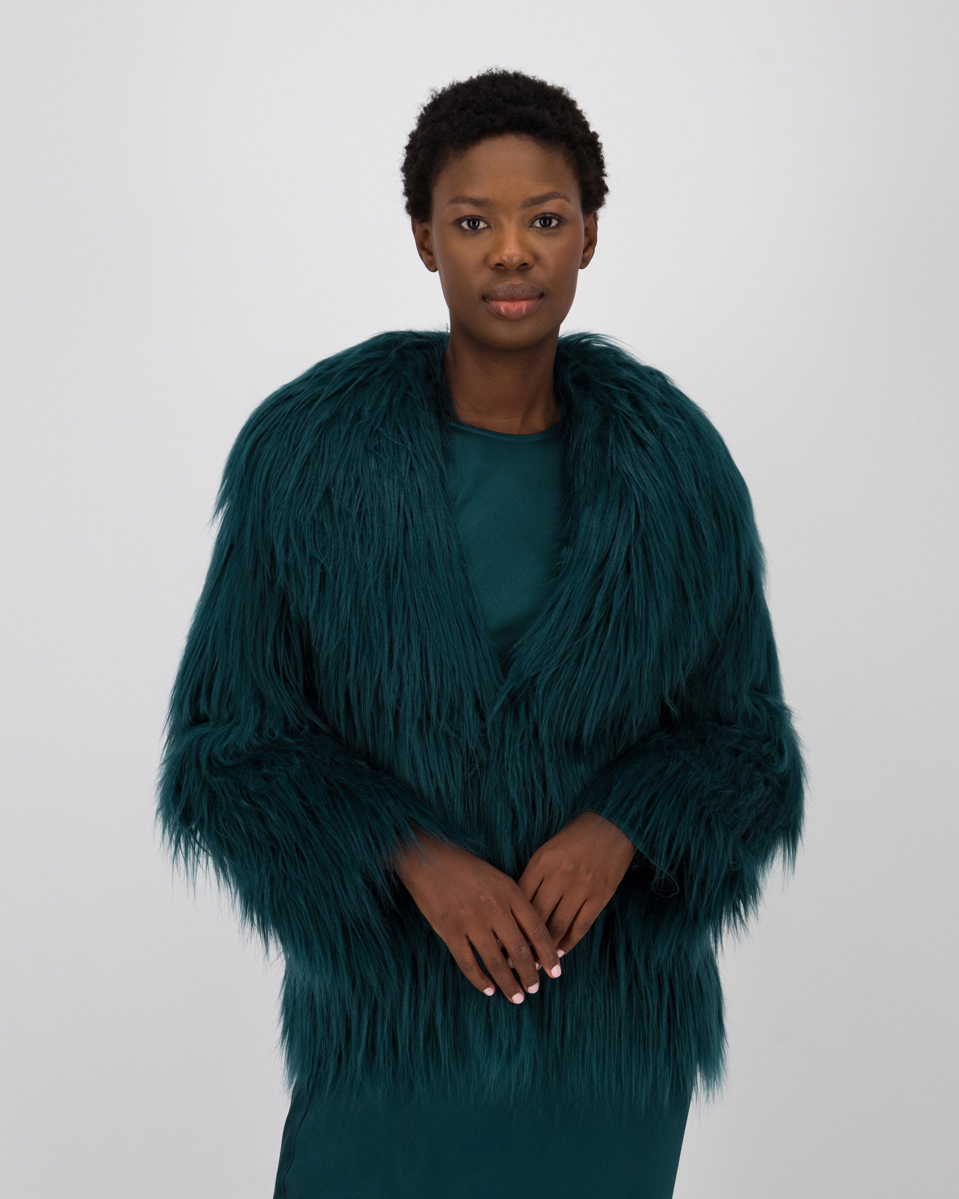 Next teal fur on sale coat