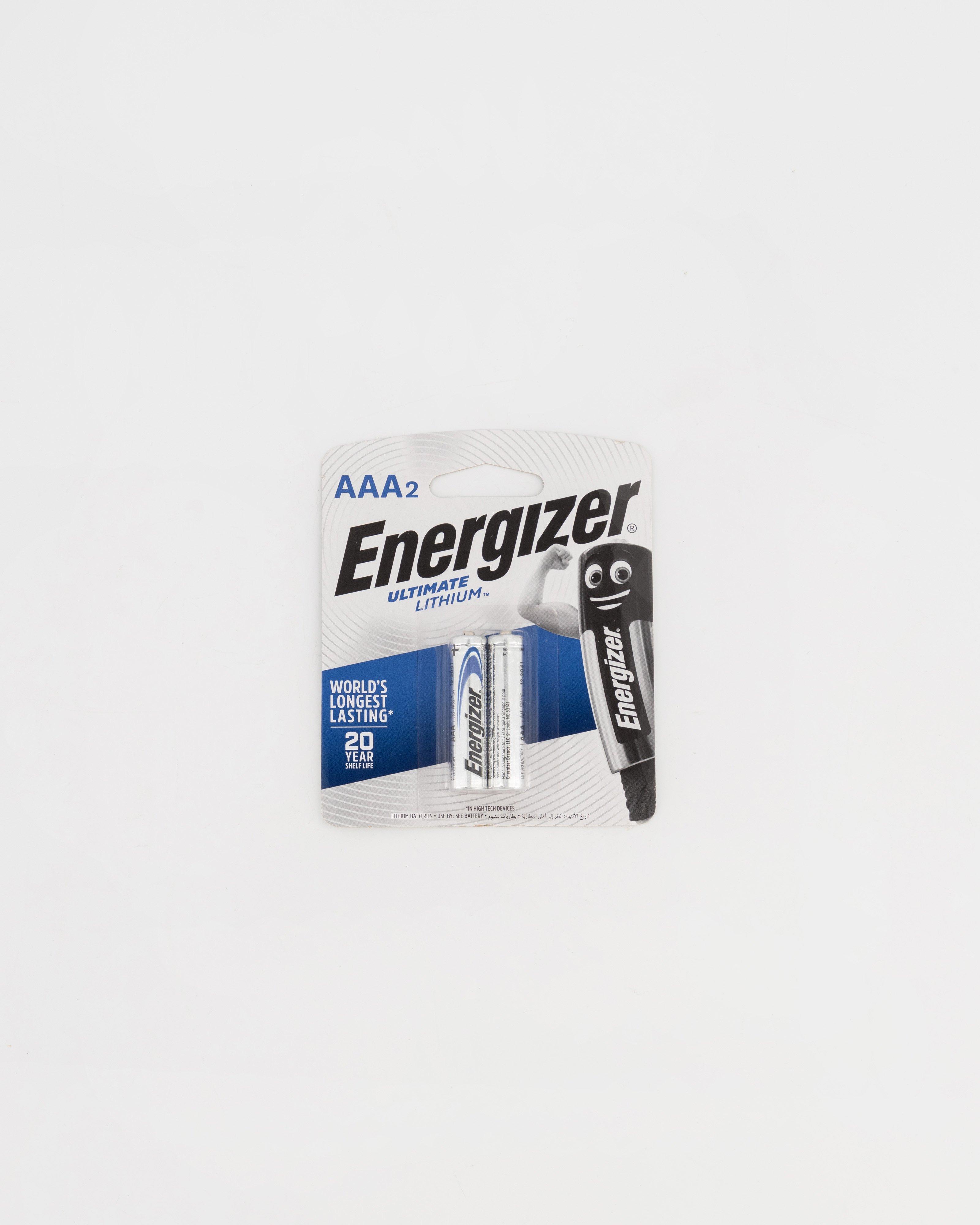 Energizer Ultimate Lithium AAA Batteries - 2 Pack -  No Colour
