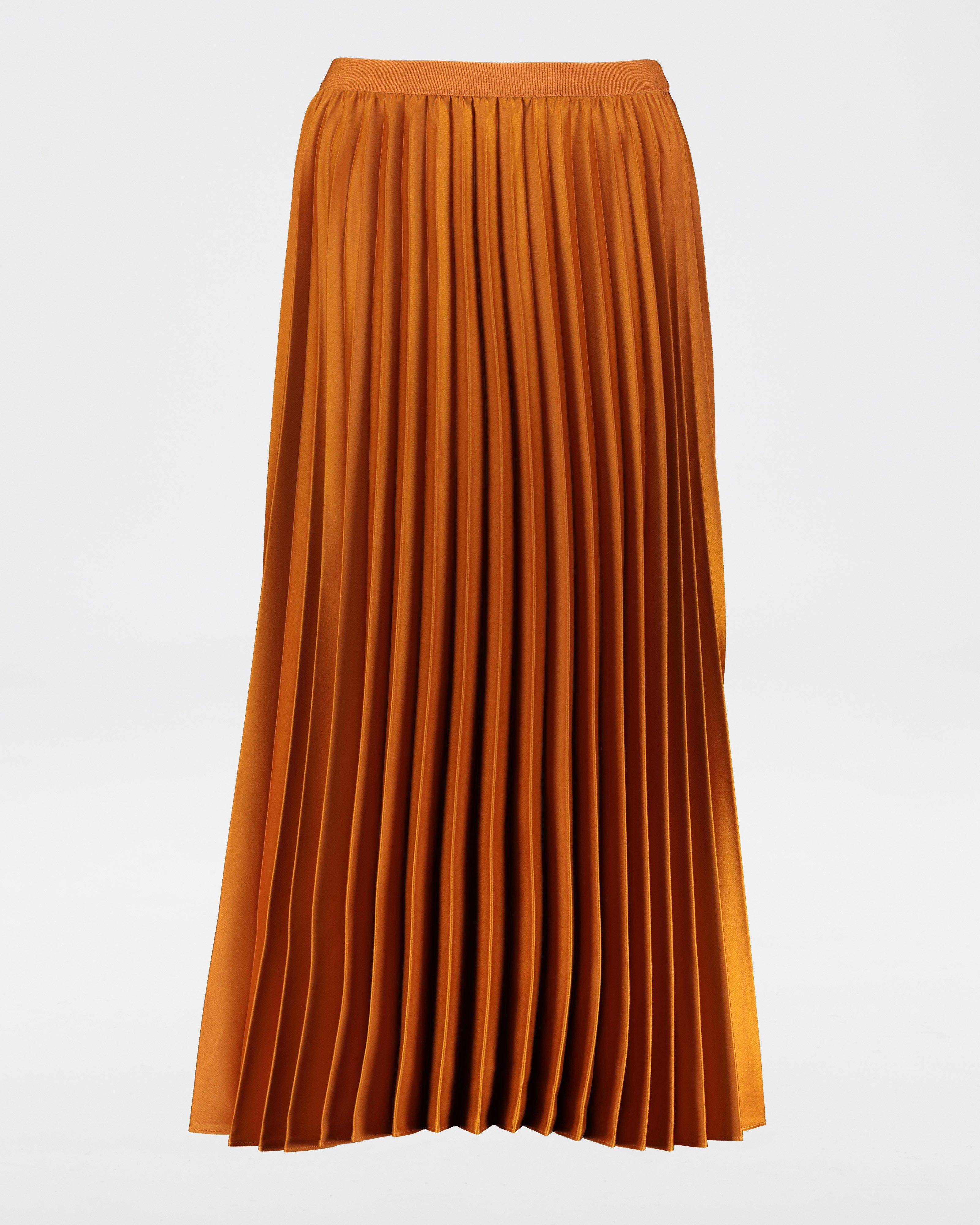 Icelyn Pleated Maxi Skirt -  Rust