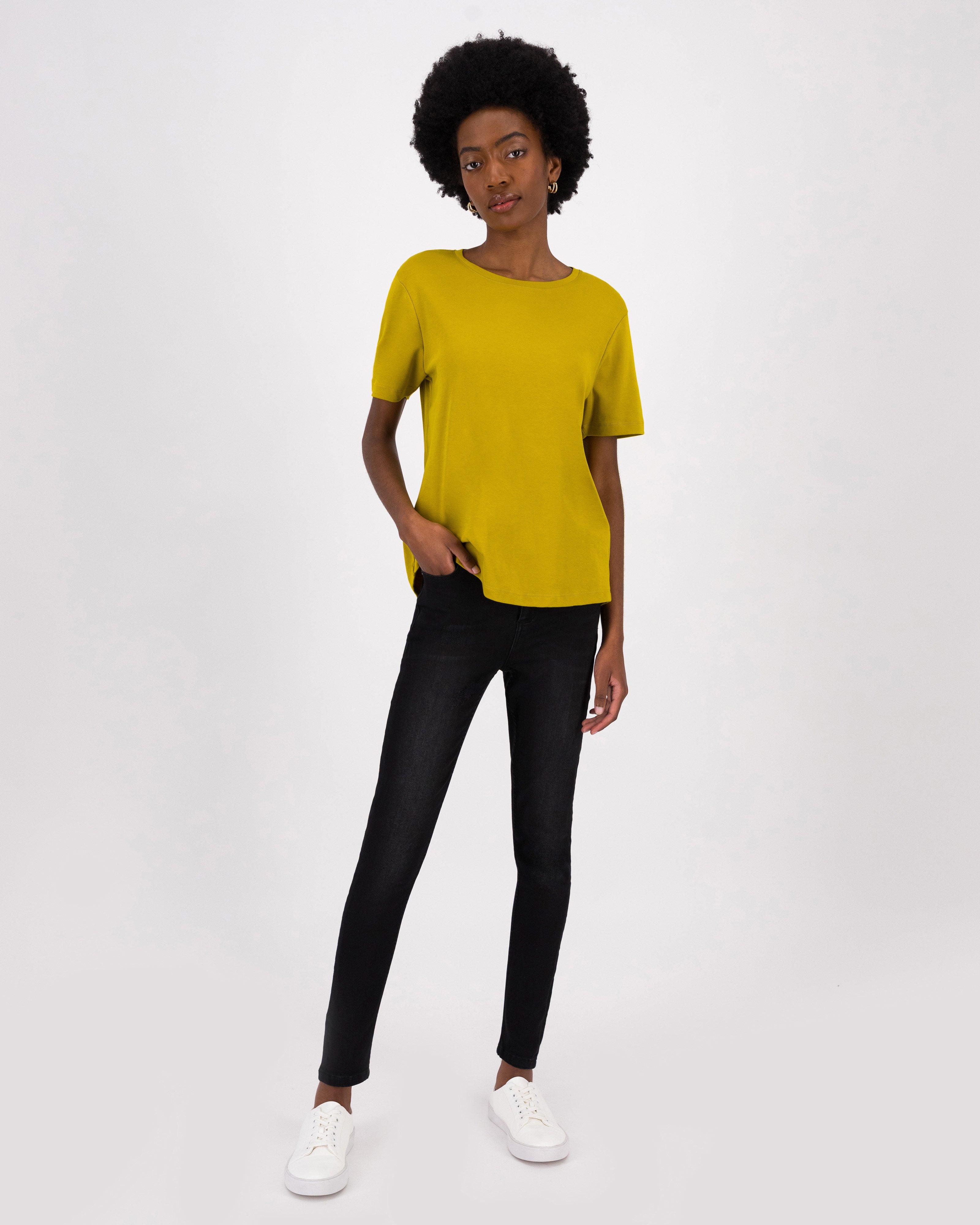 Celine Basic T-Shirt -  Chartreuse