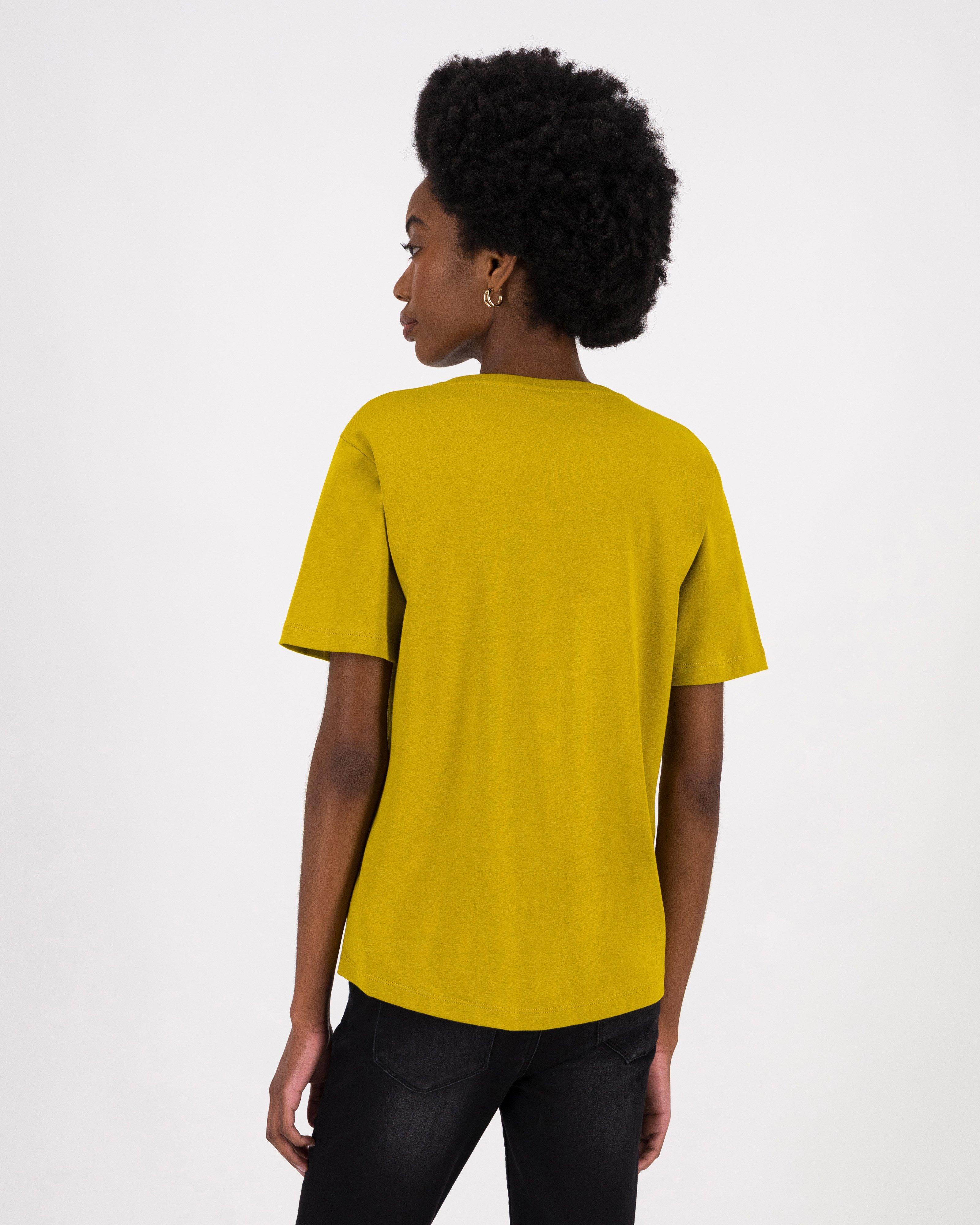 Celine Basic T-Shirt -  Chartreuse