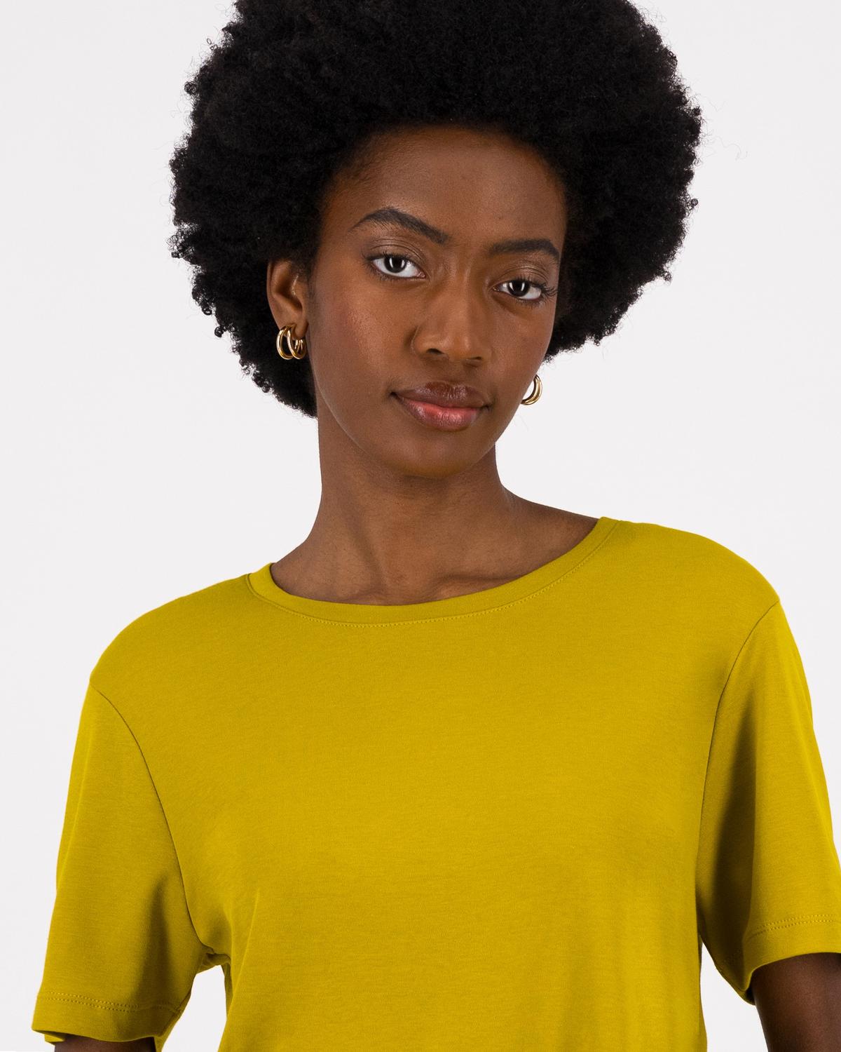 Celine Basic T-Shirt -  Chartreuse