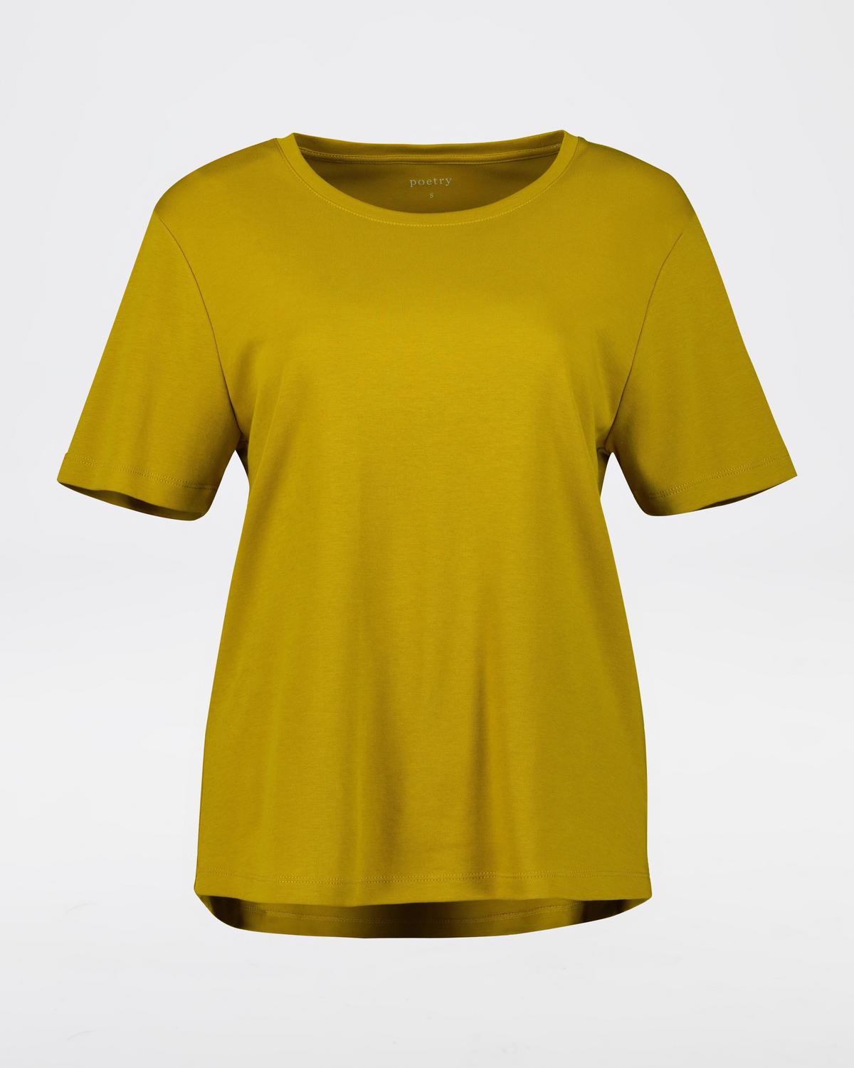 Celine Basic T-Shirt -  Chartreuse