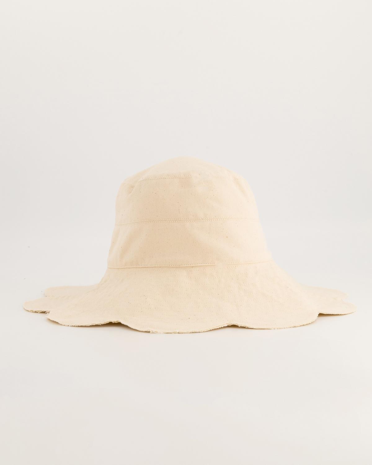 Teena Scallop Bucket Hat -  stone