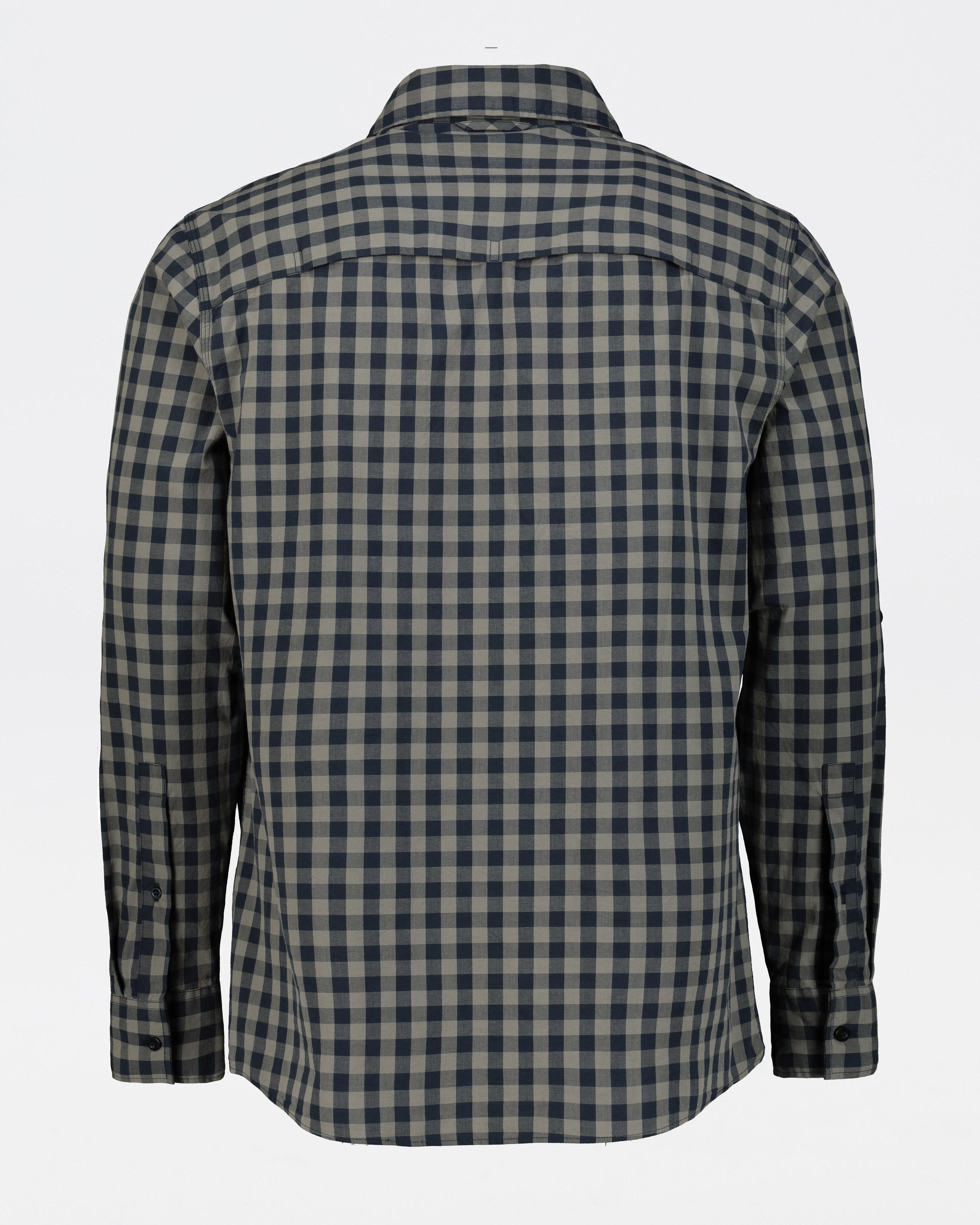 K-Way Elements Men's ECO Stretch Cotton Check Shirt -  Mid Blue