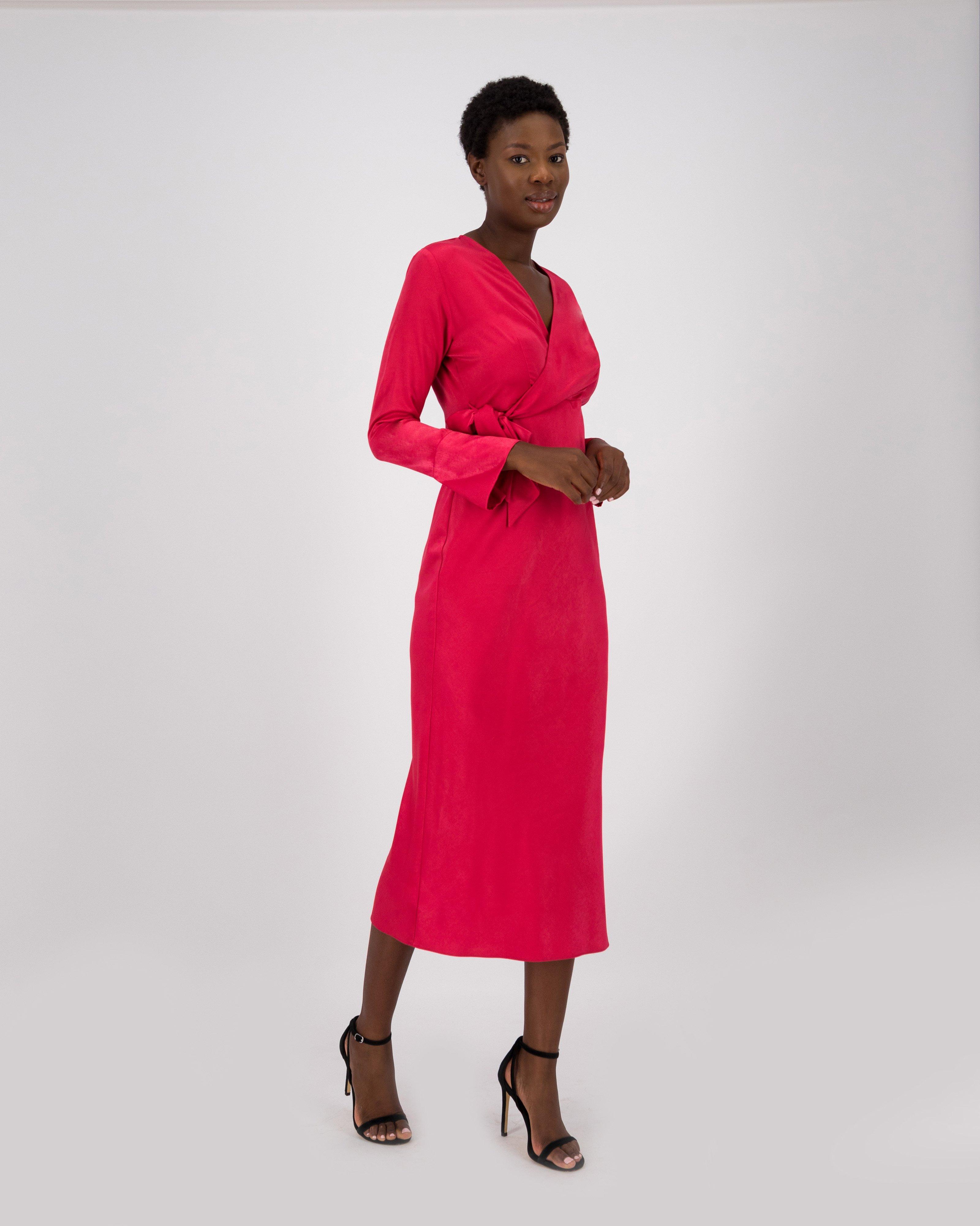 Pink hotsell slim dress