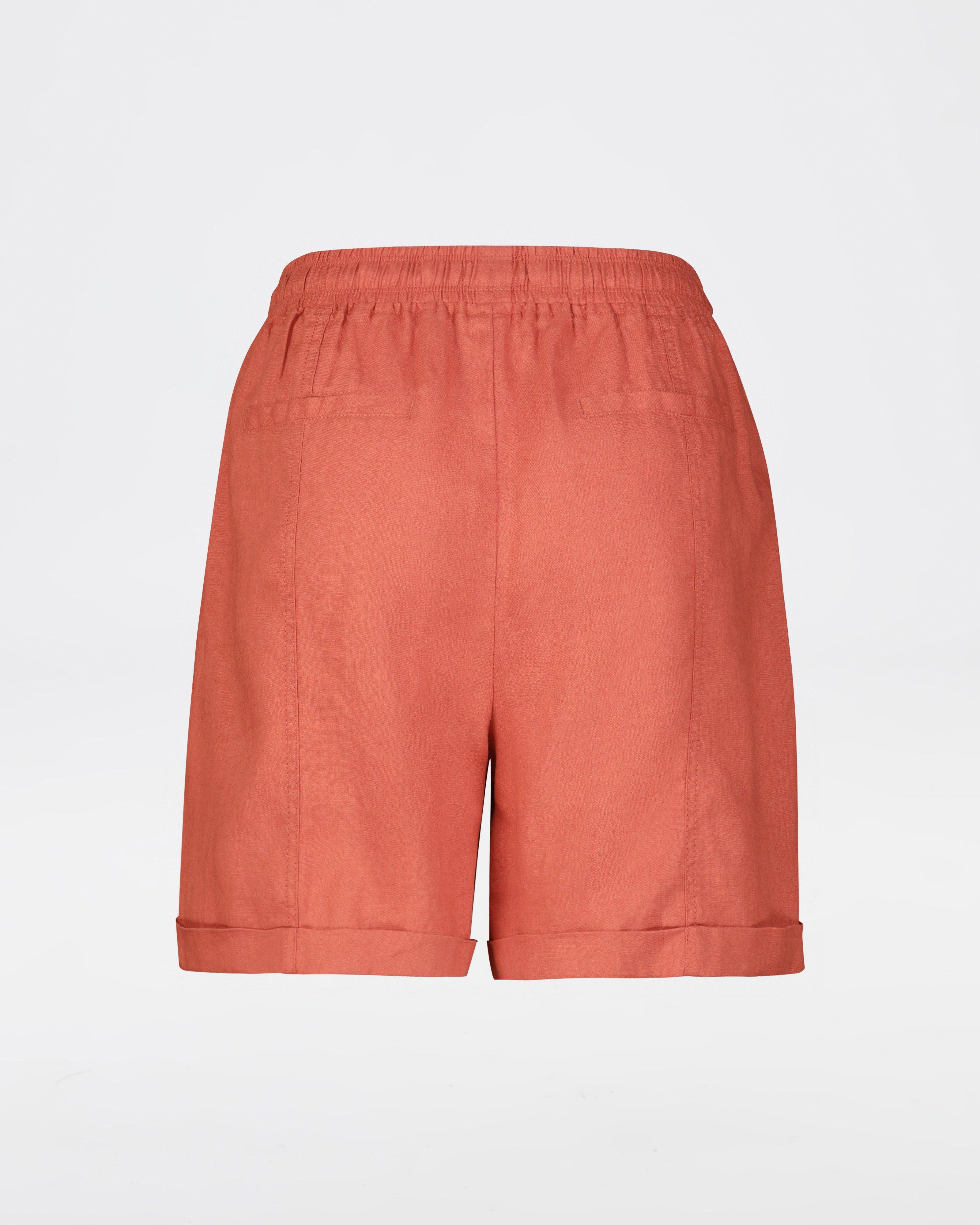 Rare Earth Women's Lindsay Linen Shorts -  Rust