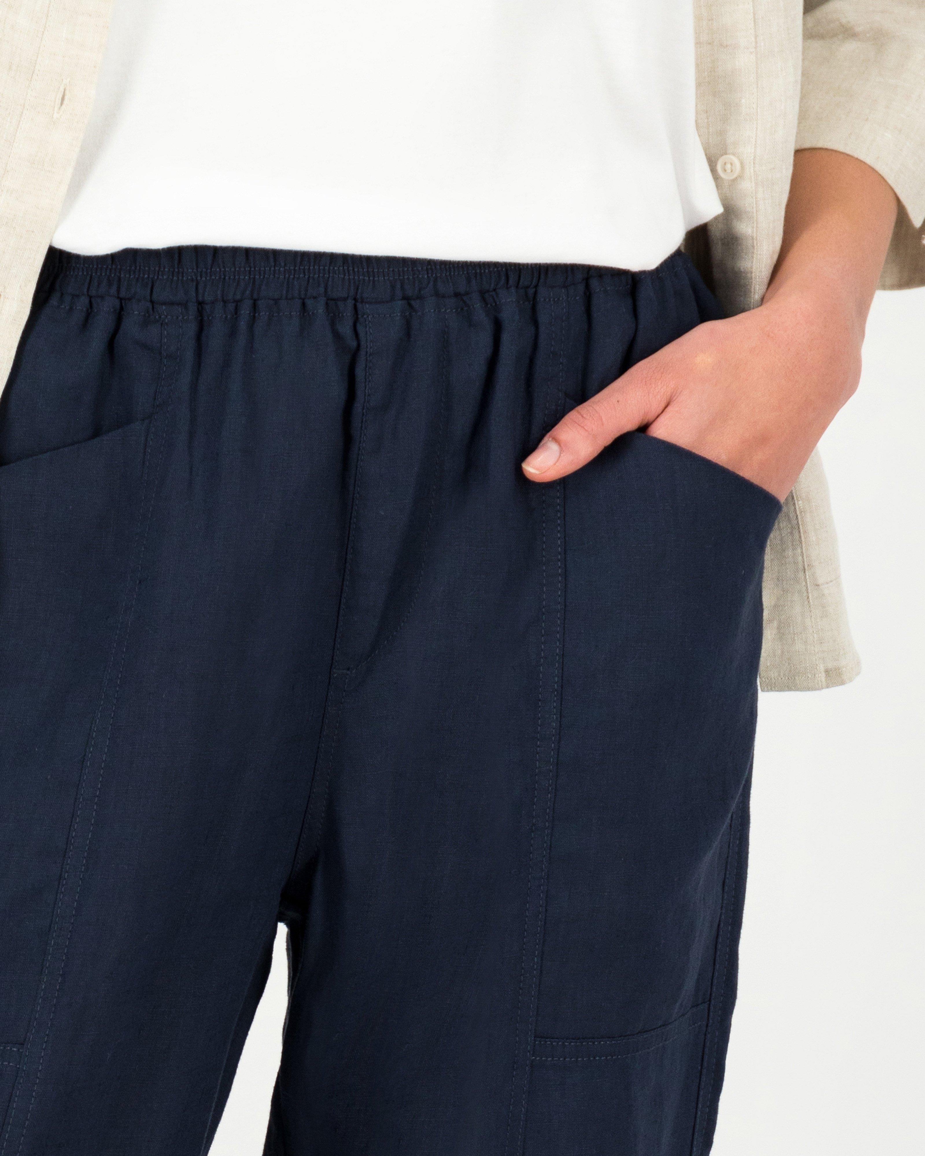 Rare Earth Women's Lindsay Linen Tapered Pant