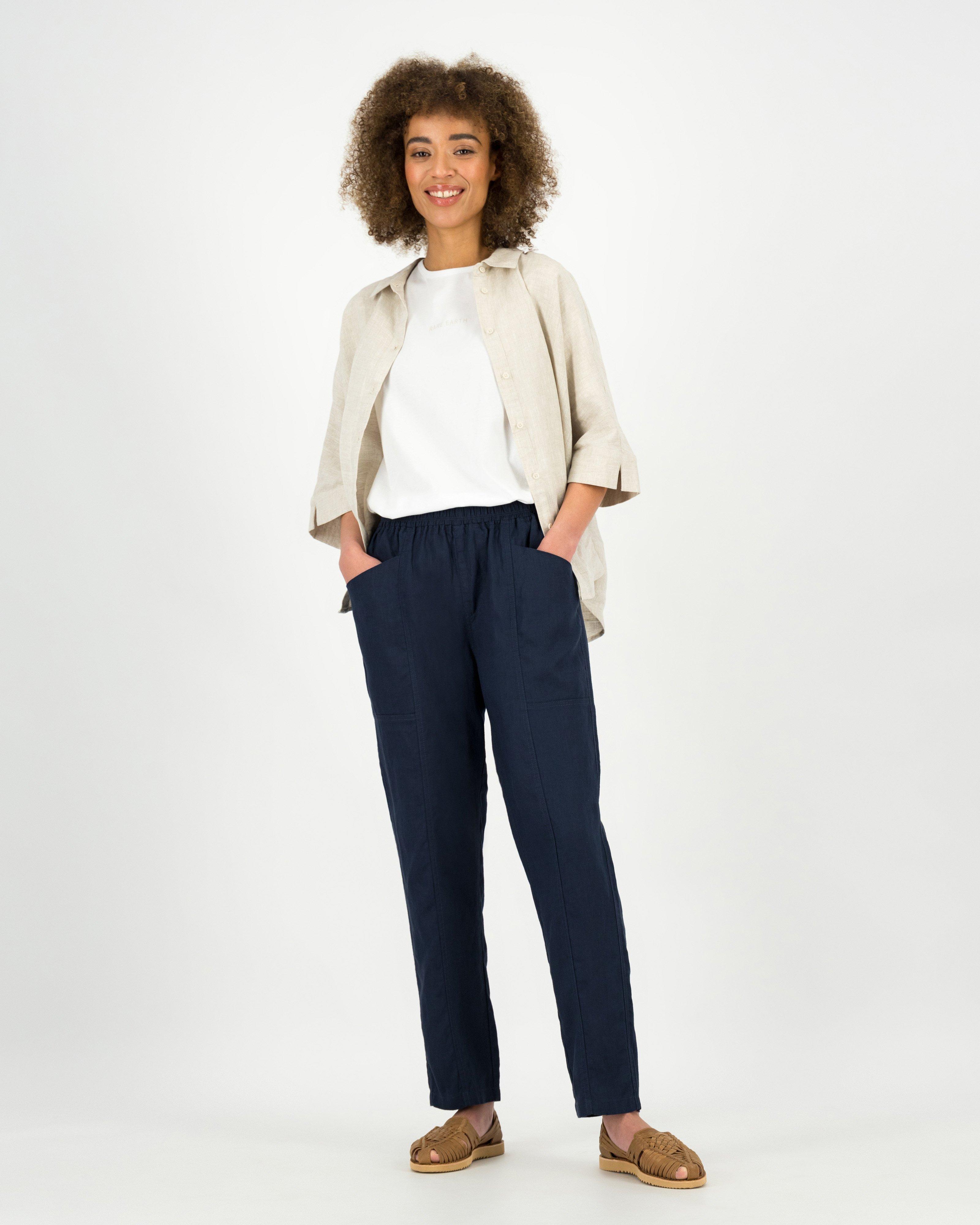 Rare Earth Women's Lindsay Linen Tapered Pant