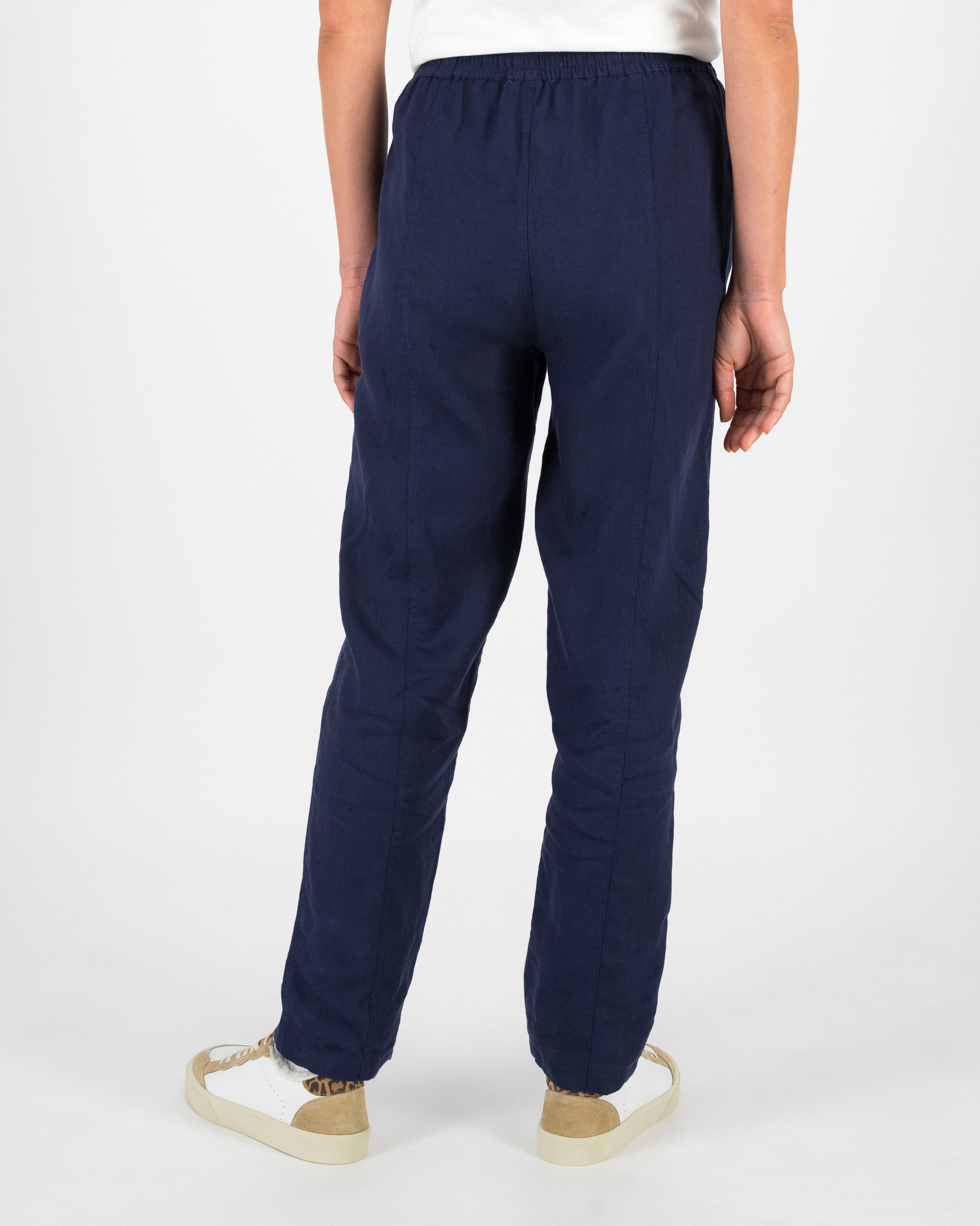 Rare Earth Women's Lindsay Linen Tapered Pants -  Indigo