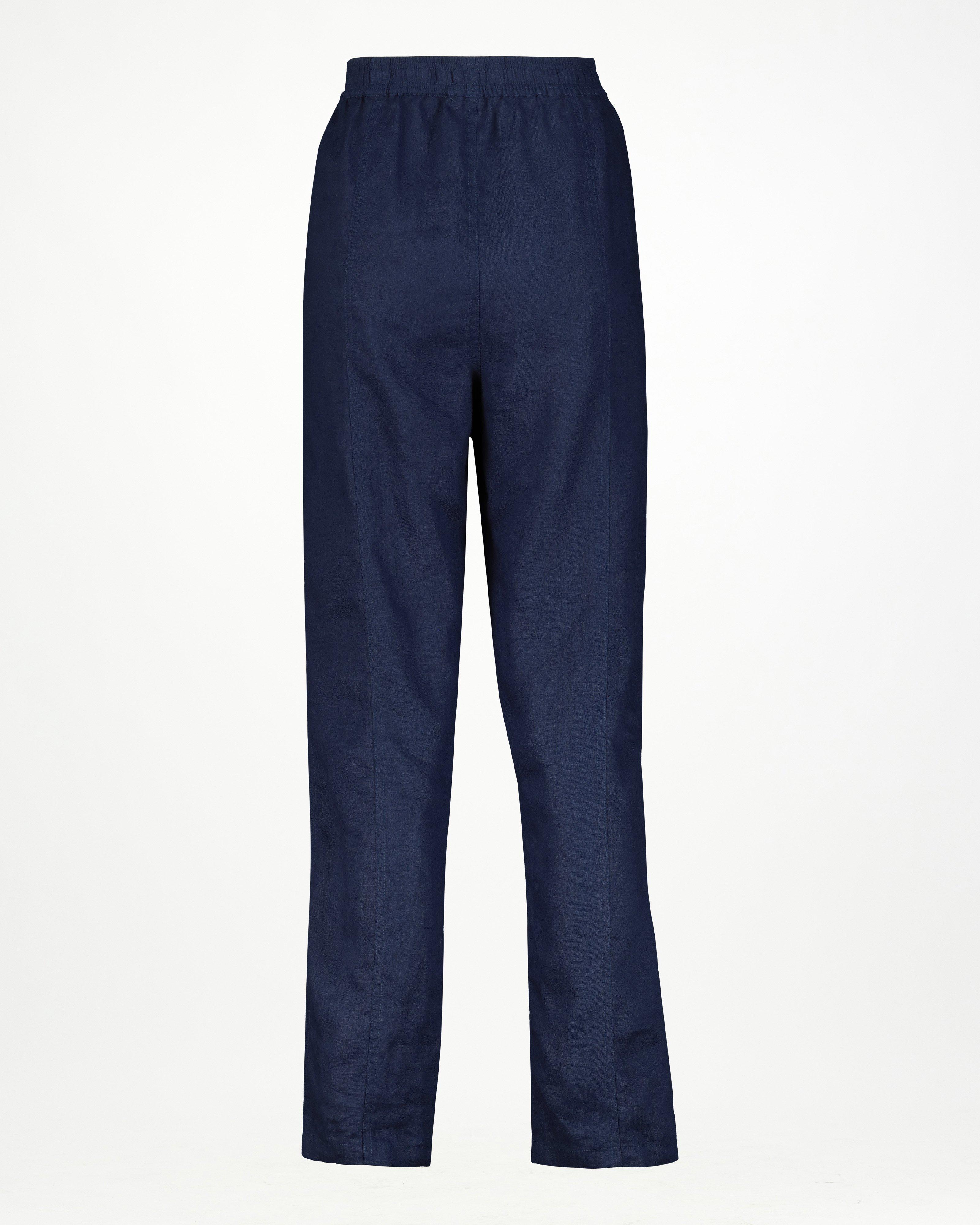 Rare Earth Women's Lindsay Linen Tapered Pants -  Indigo