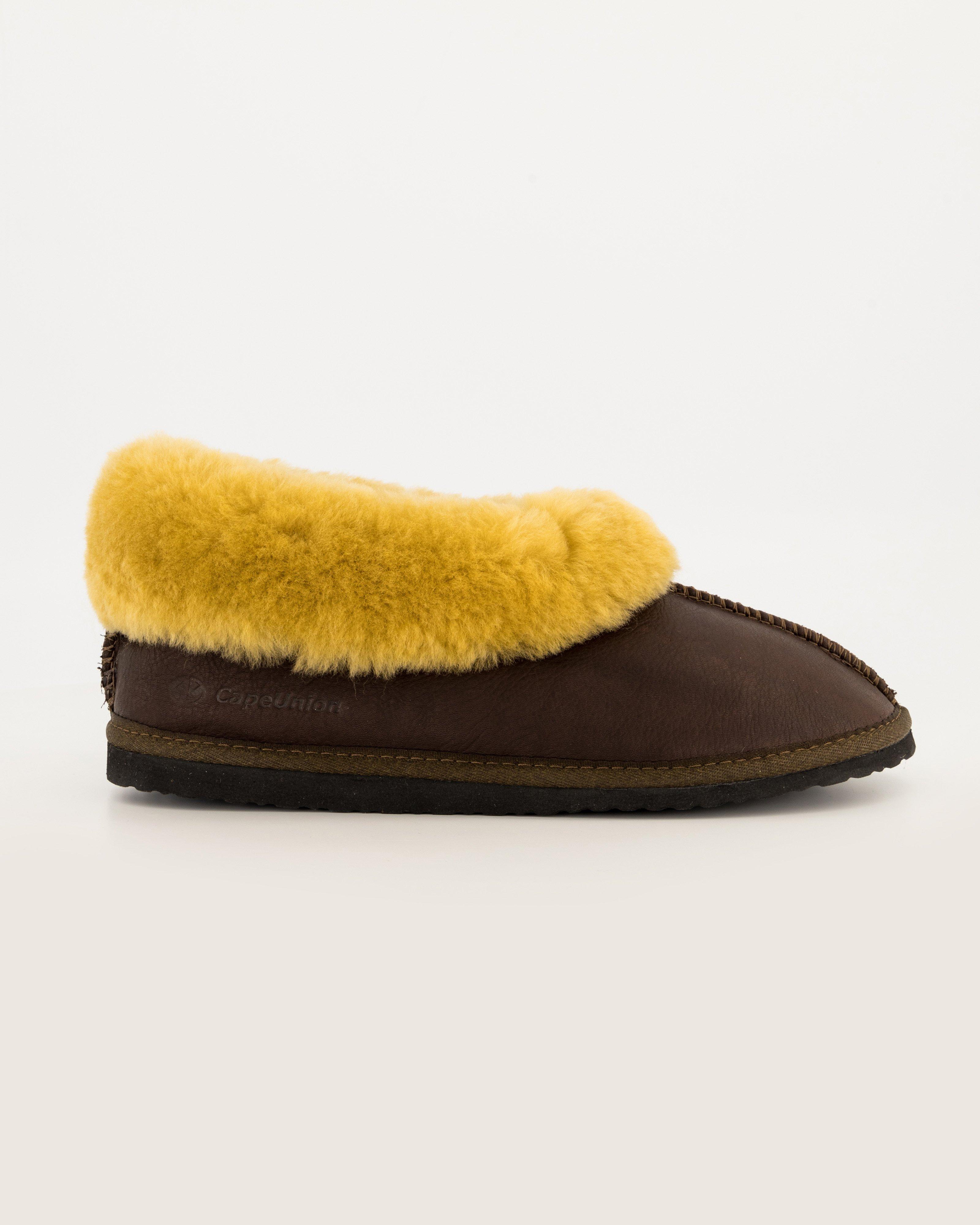 Cape Union Men's Sheepswool Classic Slippers -  Chocolate