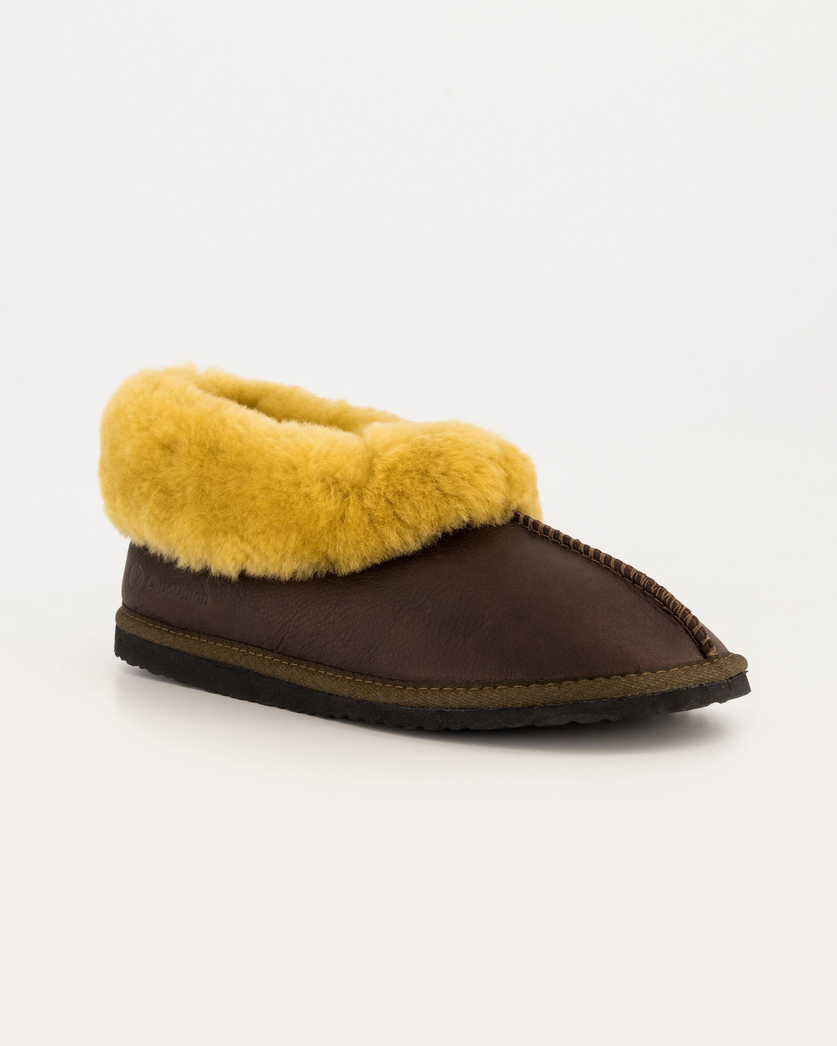 Cape Union Men's Sheepswool Classic Slippers -  Chocolate