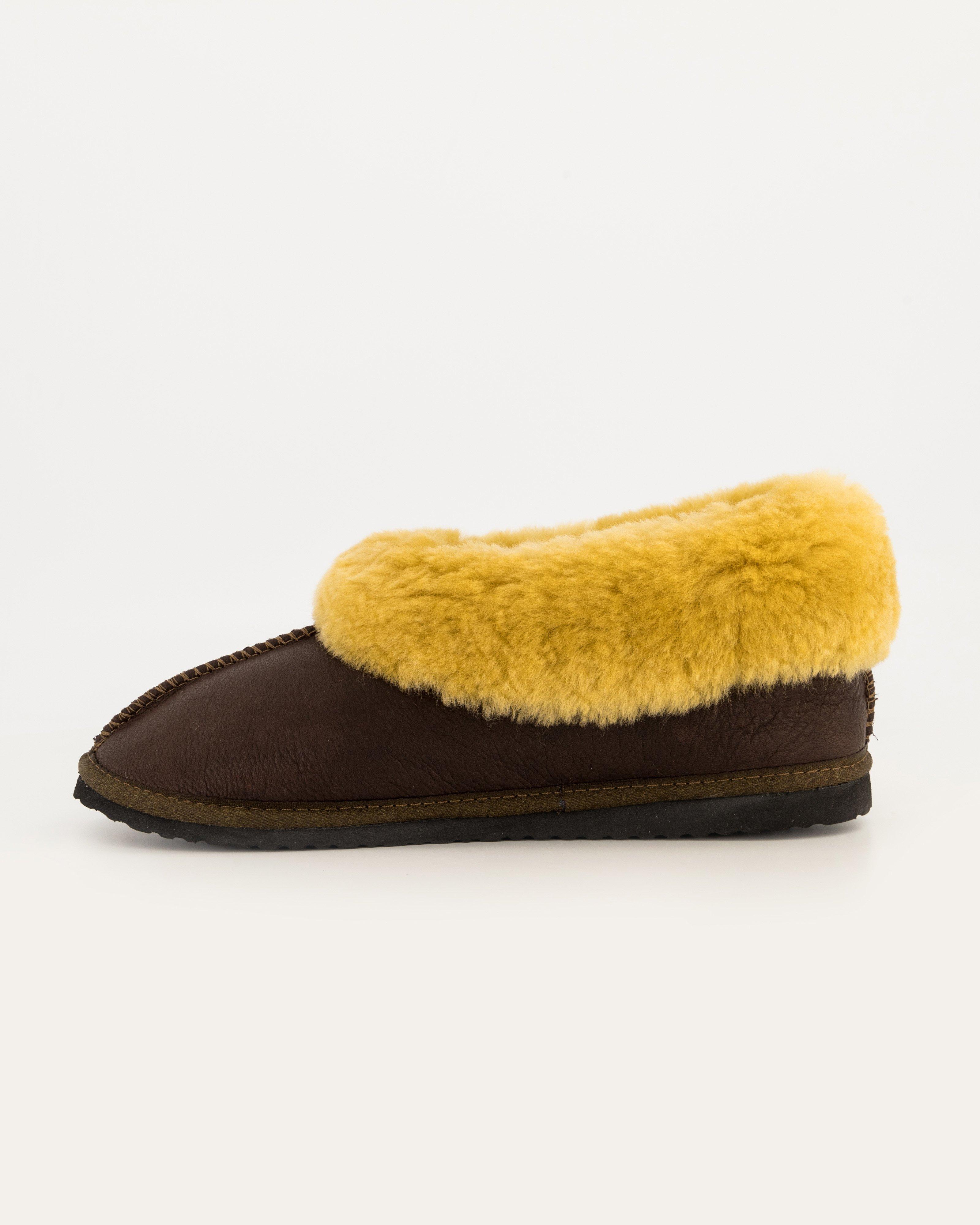 Cape Union Men's Sheepswool Classic Slippers -  Chocolate