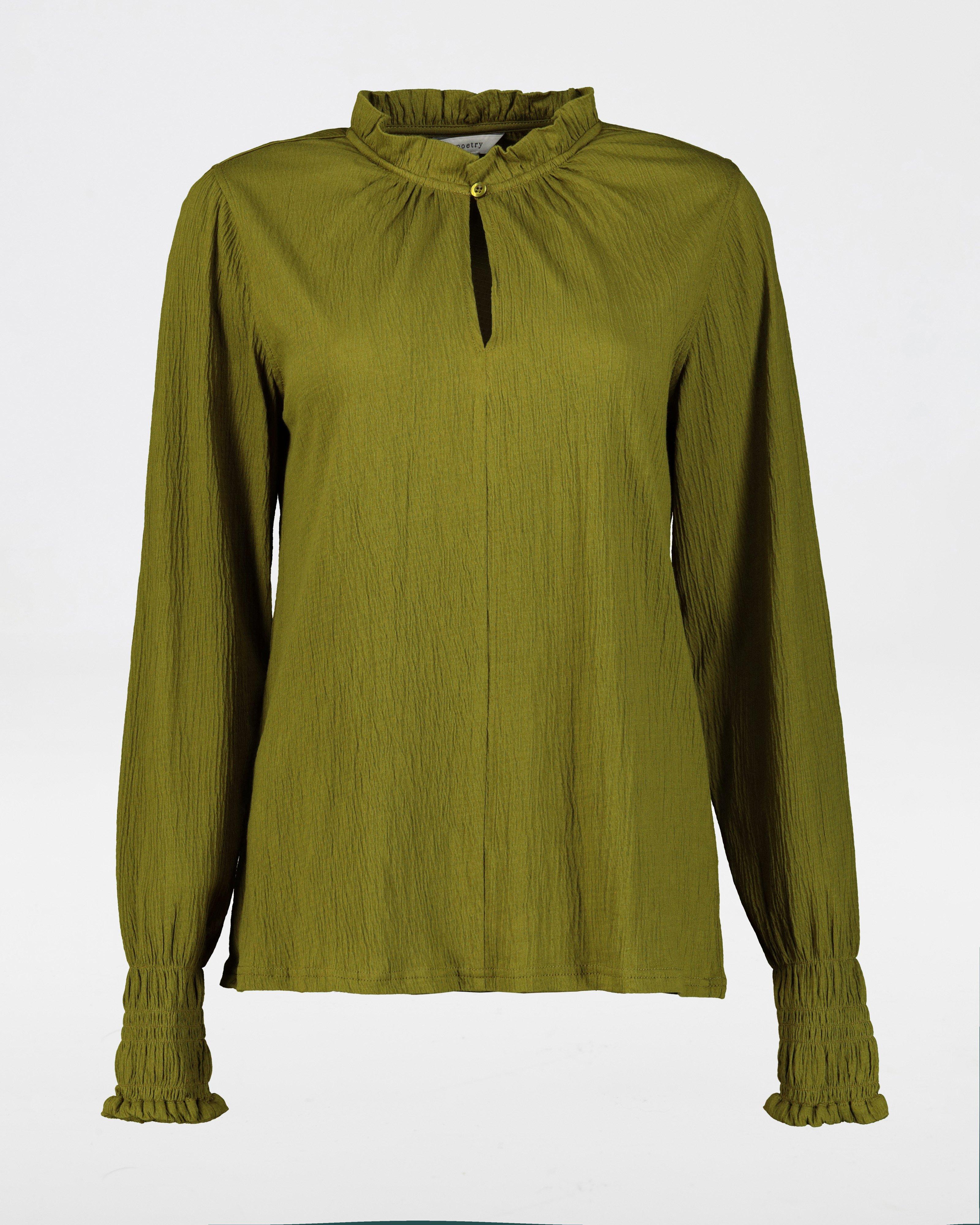 Arden Textured Top -  Olive