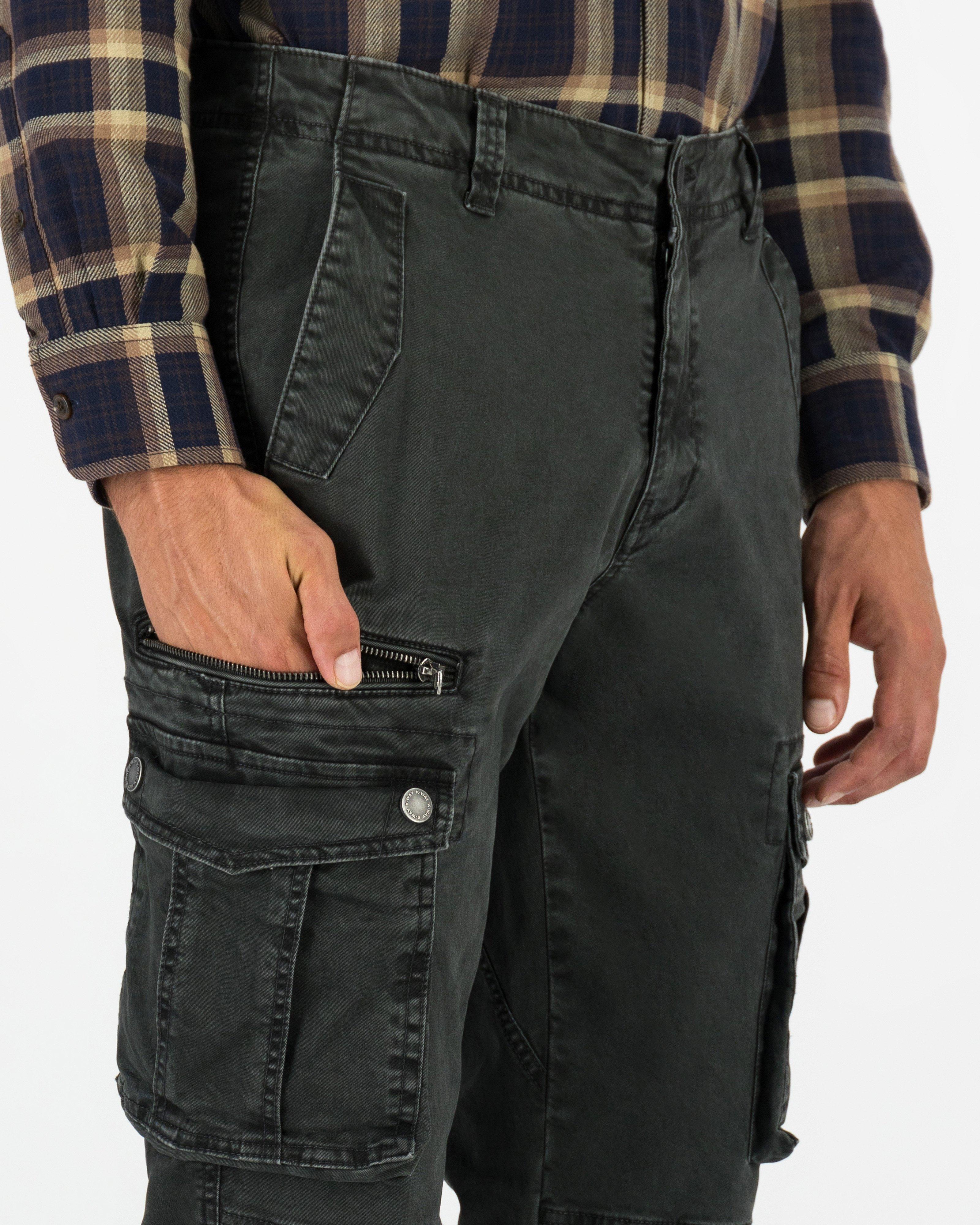 K-Way Elements Men's Jax Cotton Utility Pants -  Charcoal