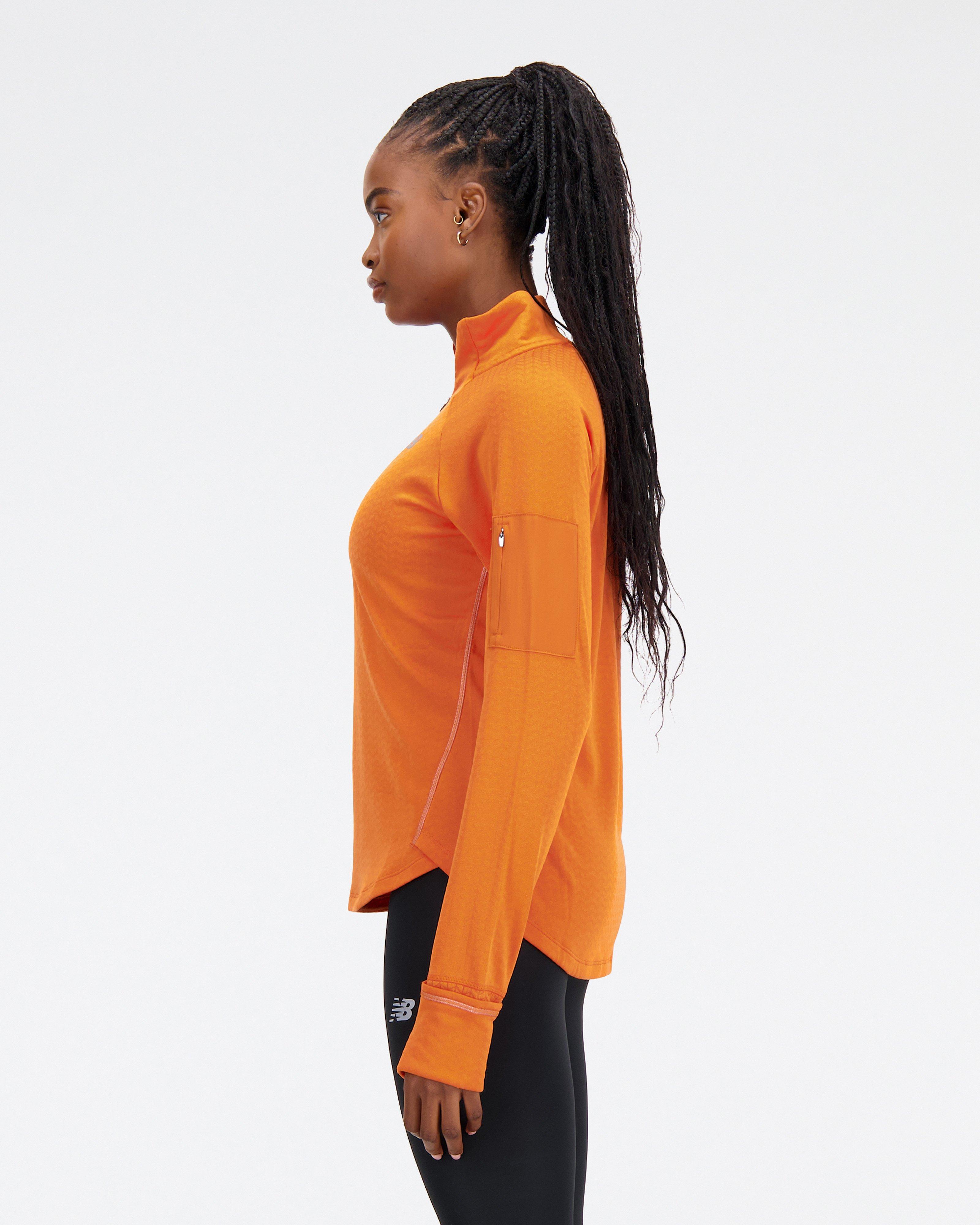 New Balance Women’s Impact Run ¼ Zip Top -  Orange