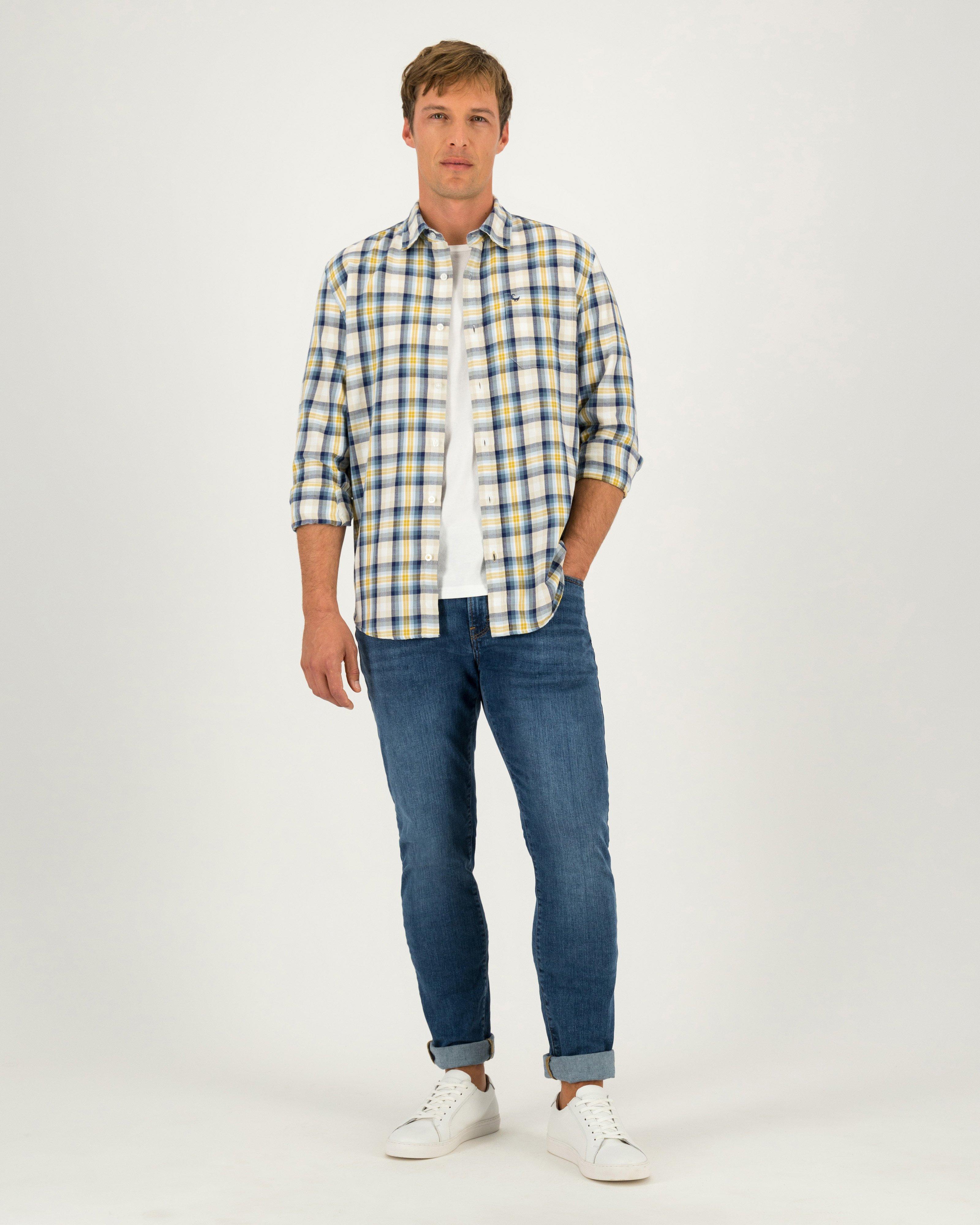 Men's Andrew Regular Fit Check Shirt -  Blue