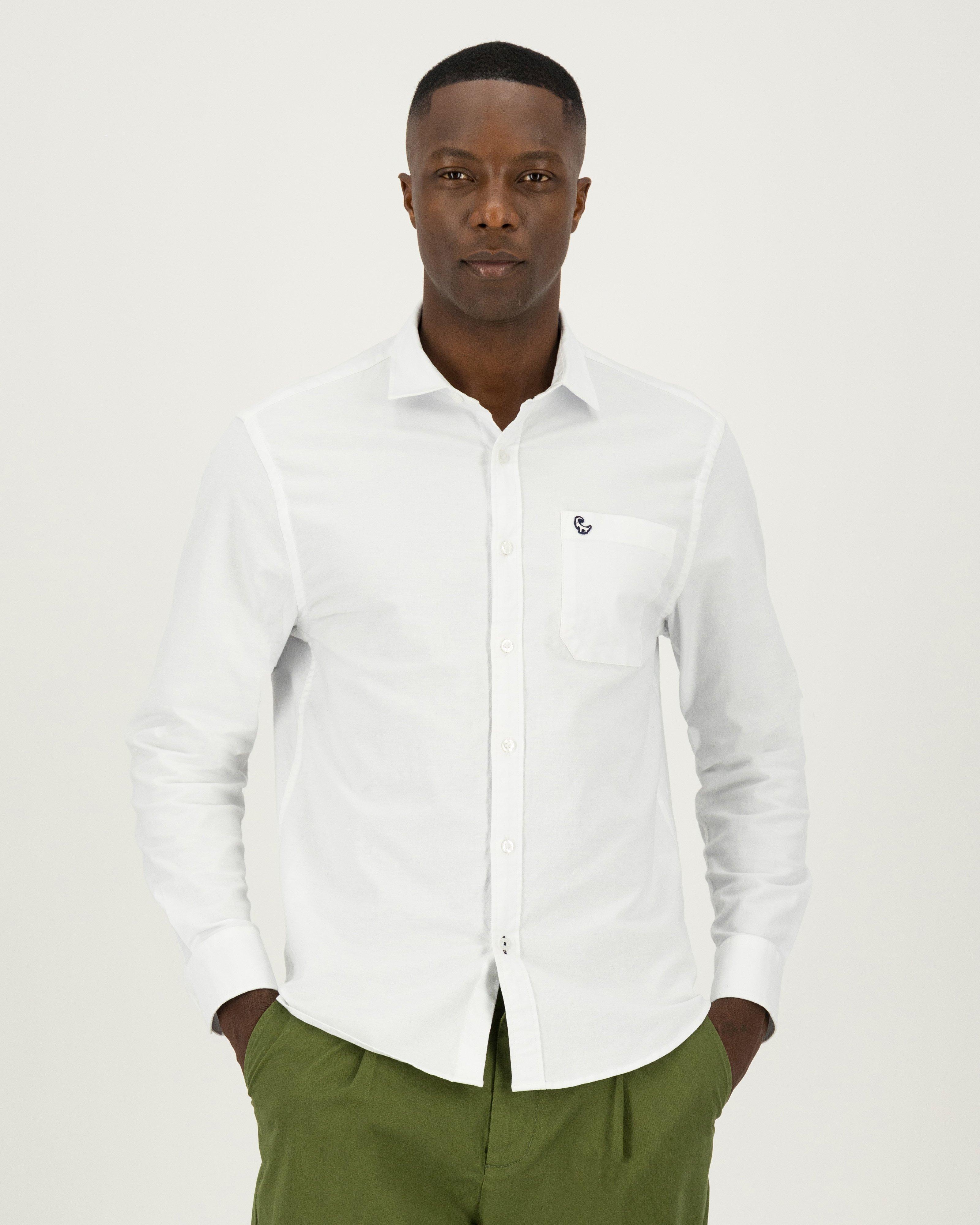 Khaki slim fit sales shirt