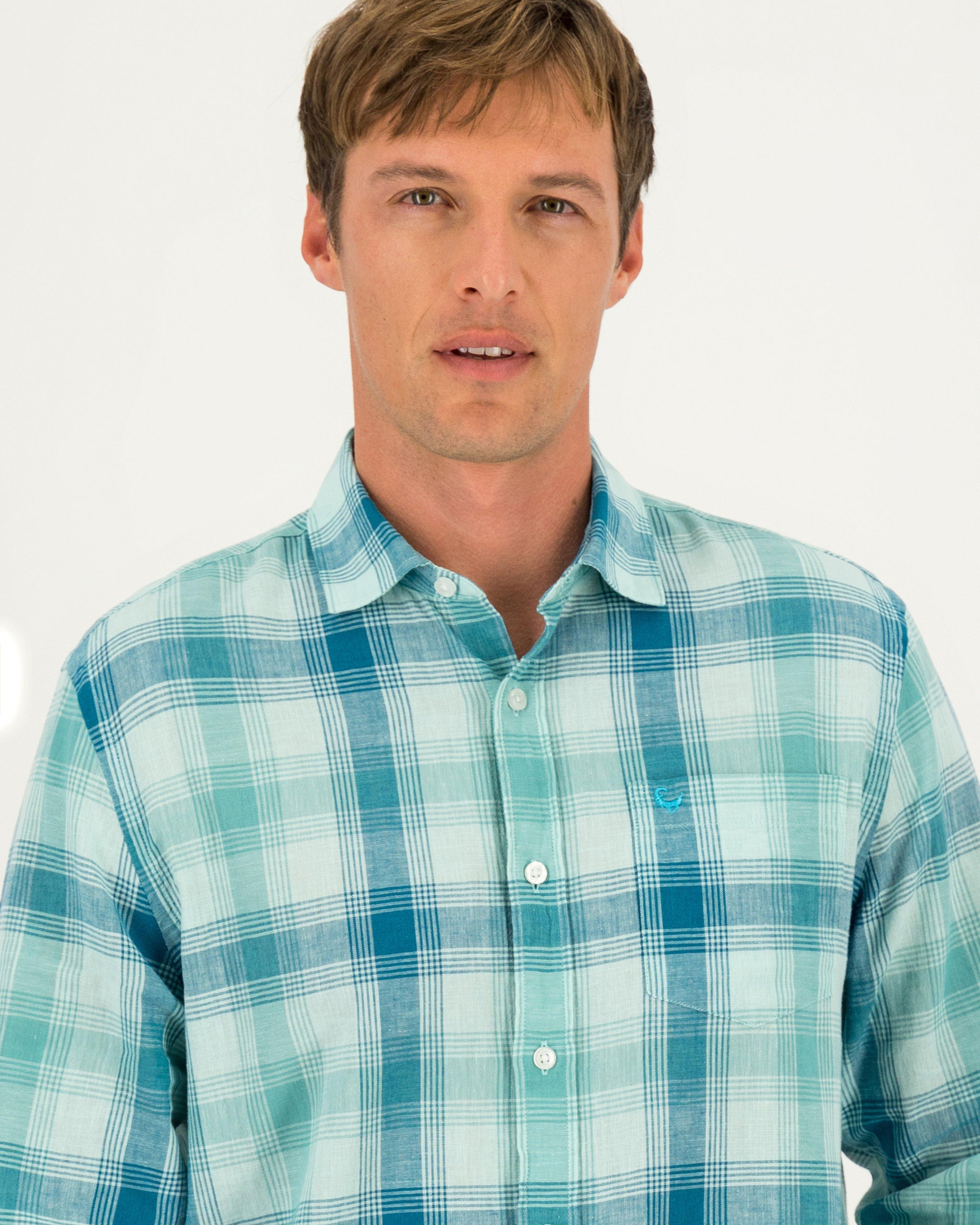 Old Khaki Men's Jerry Regular Fit Cotton Shirt -  Aqua