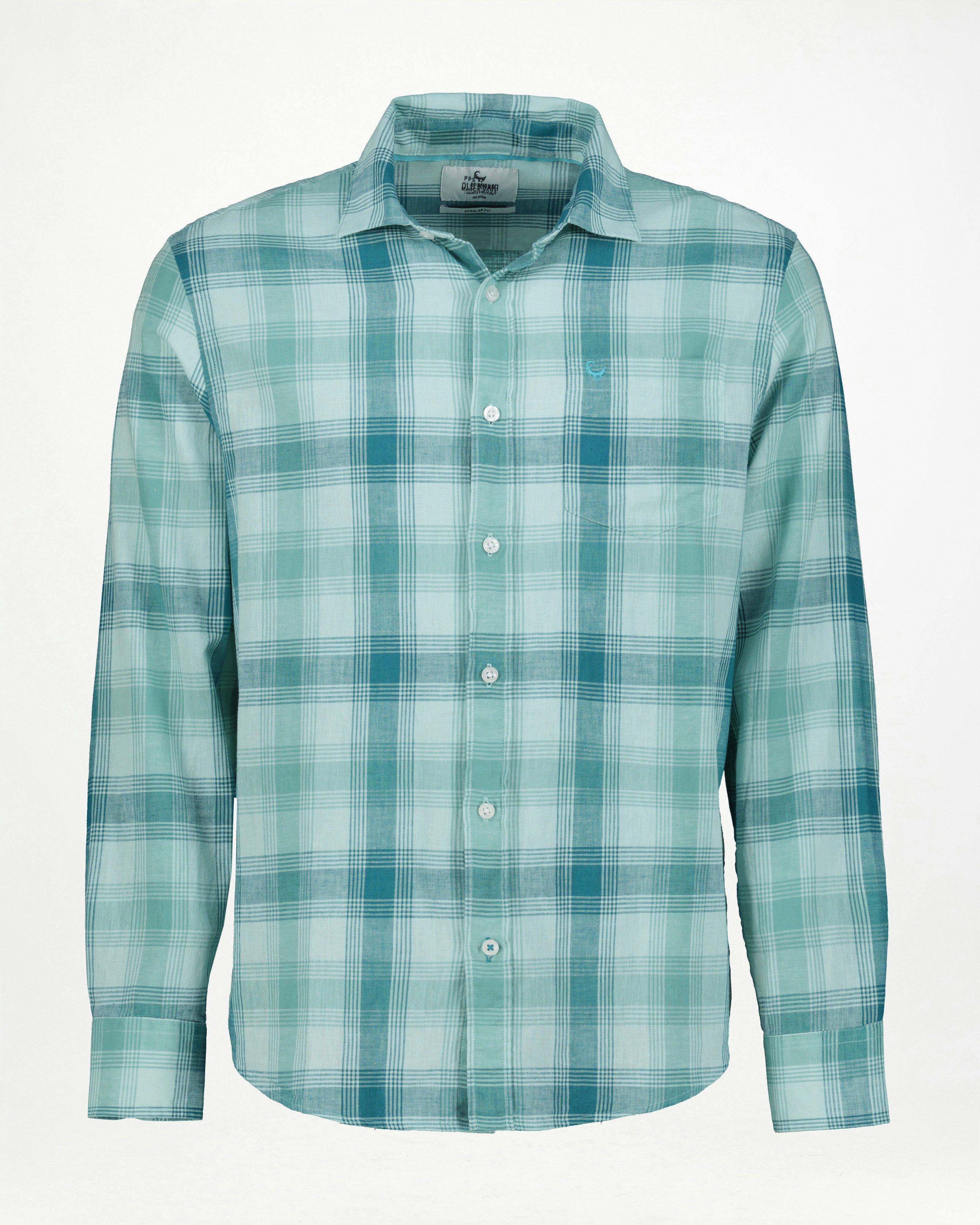 Old Khaki Men's Jerry Regular Fit Cotton Shirt -  Aqua