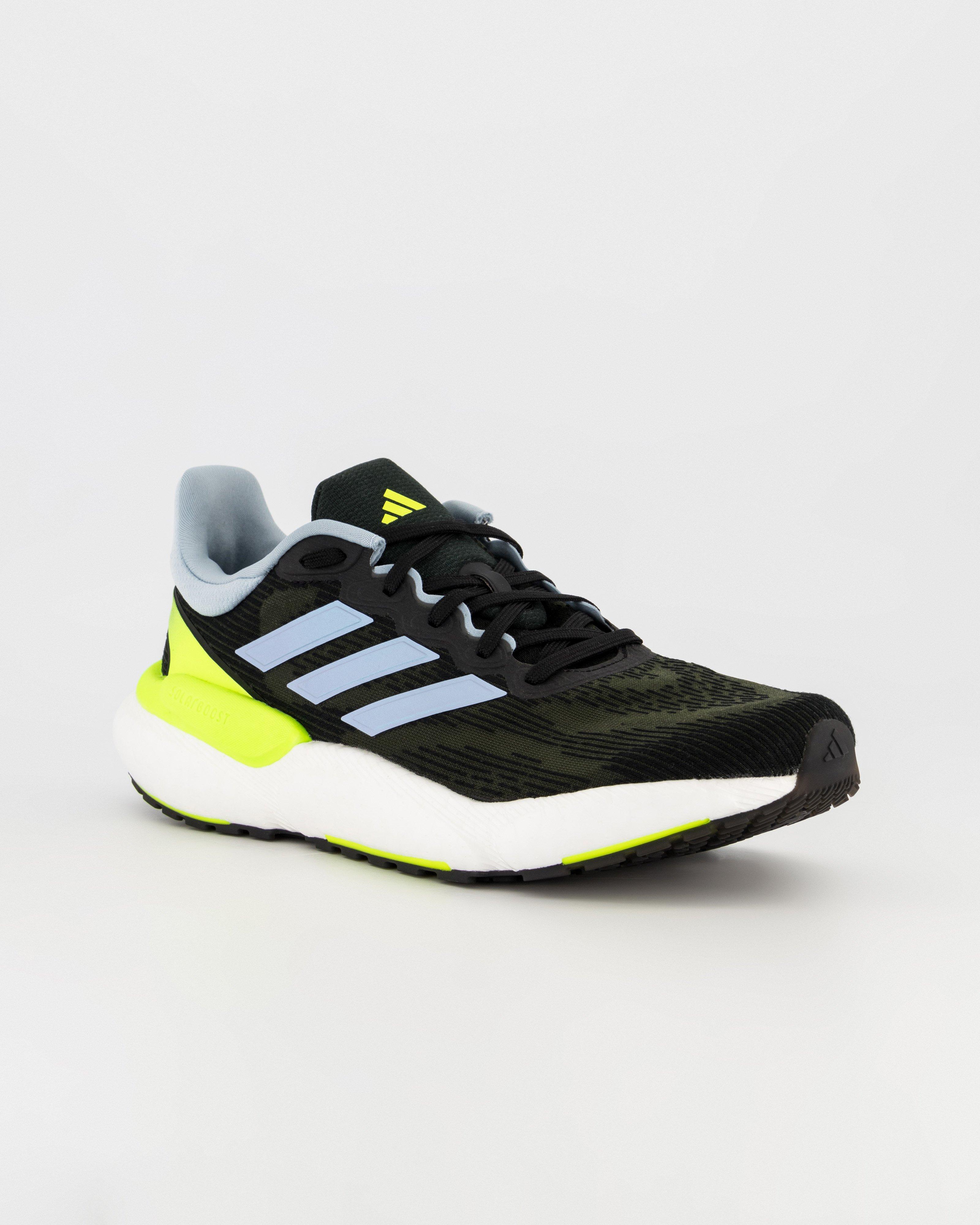 Adidas running shoes black and yellow best sale