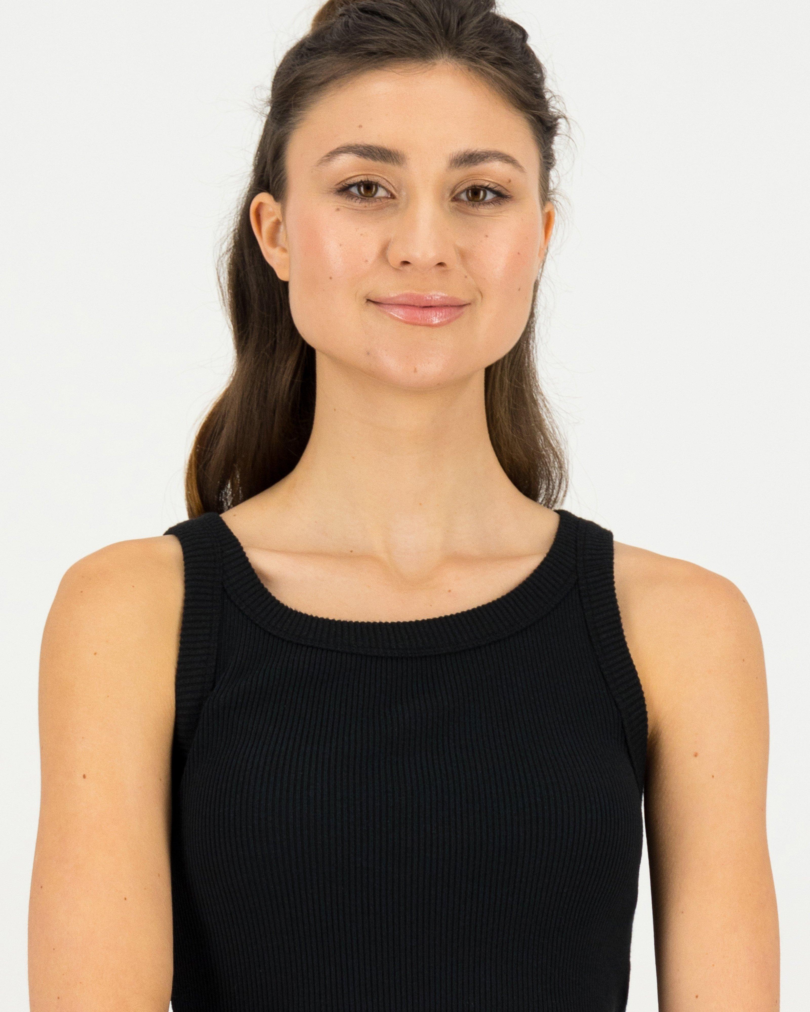 Women's Blaire Ribbed Cami -  Black