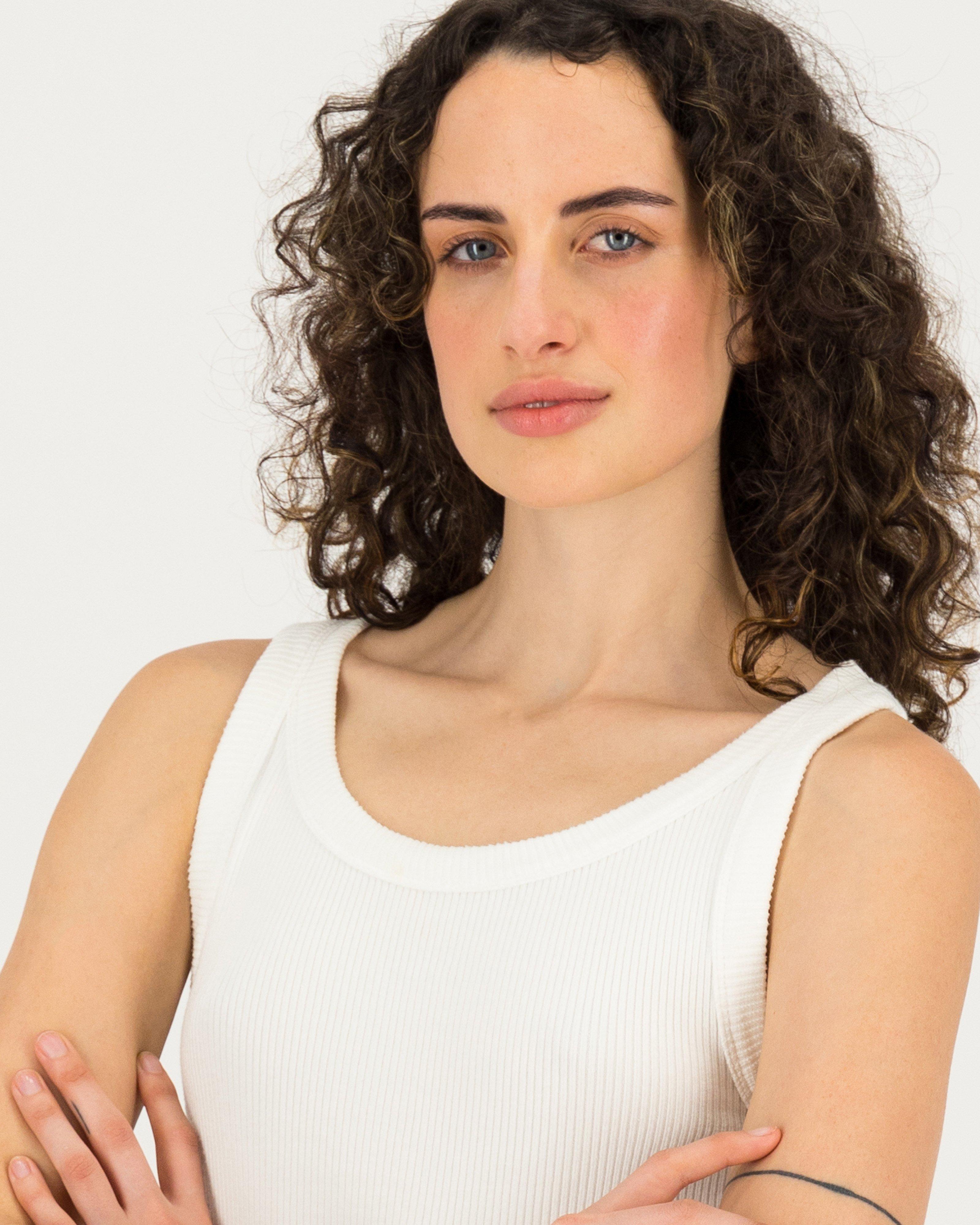 Women's Blaire Ribbed Cami -  White