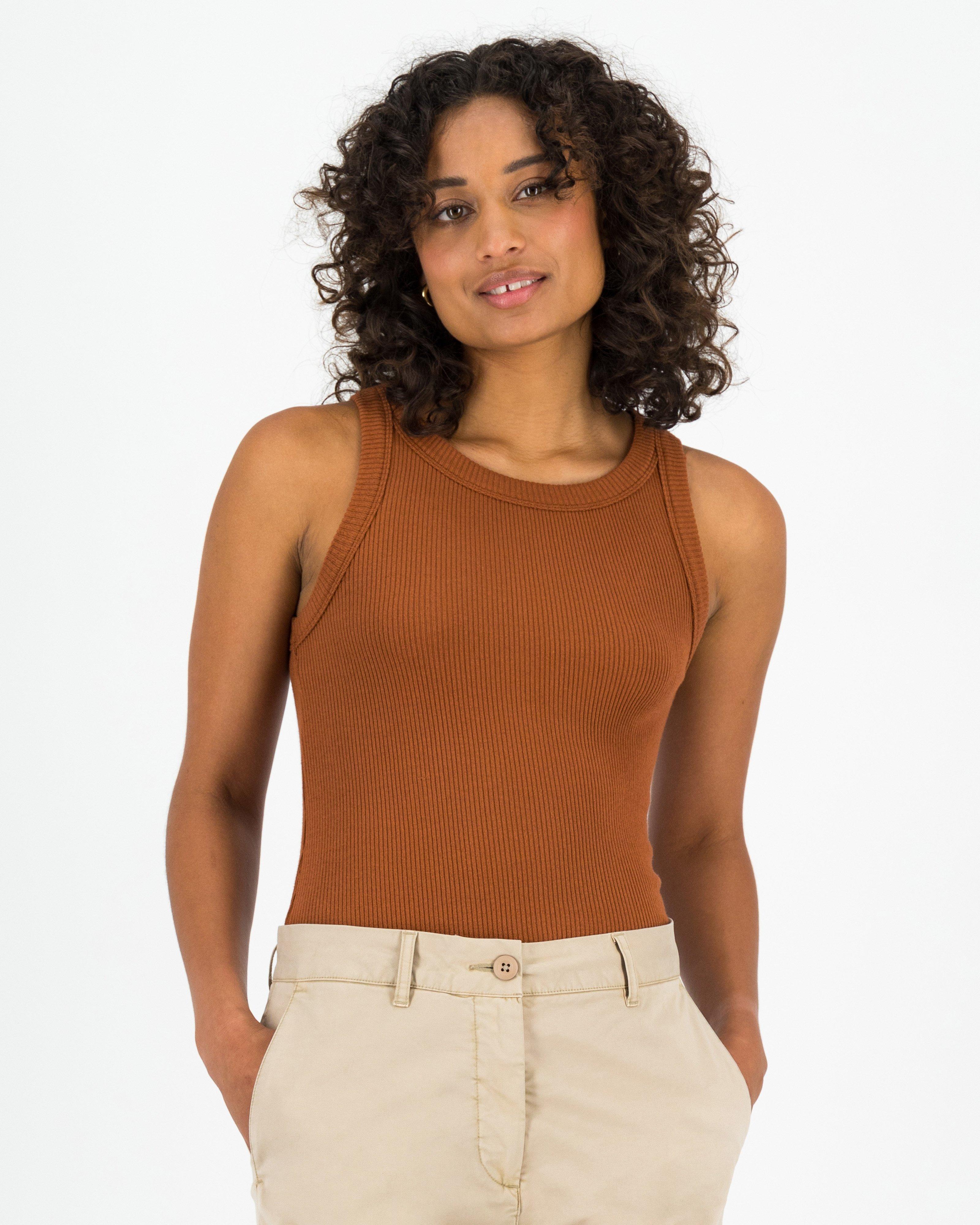 Women's Blaire Ribbed Cami -  Camel