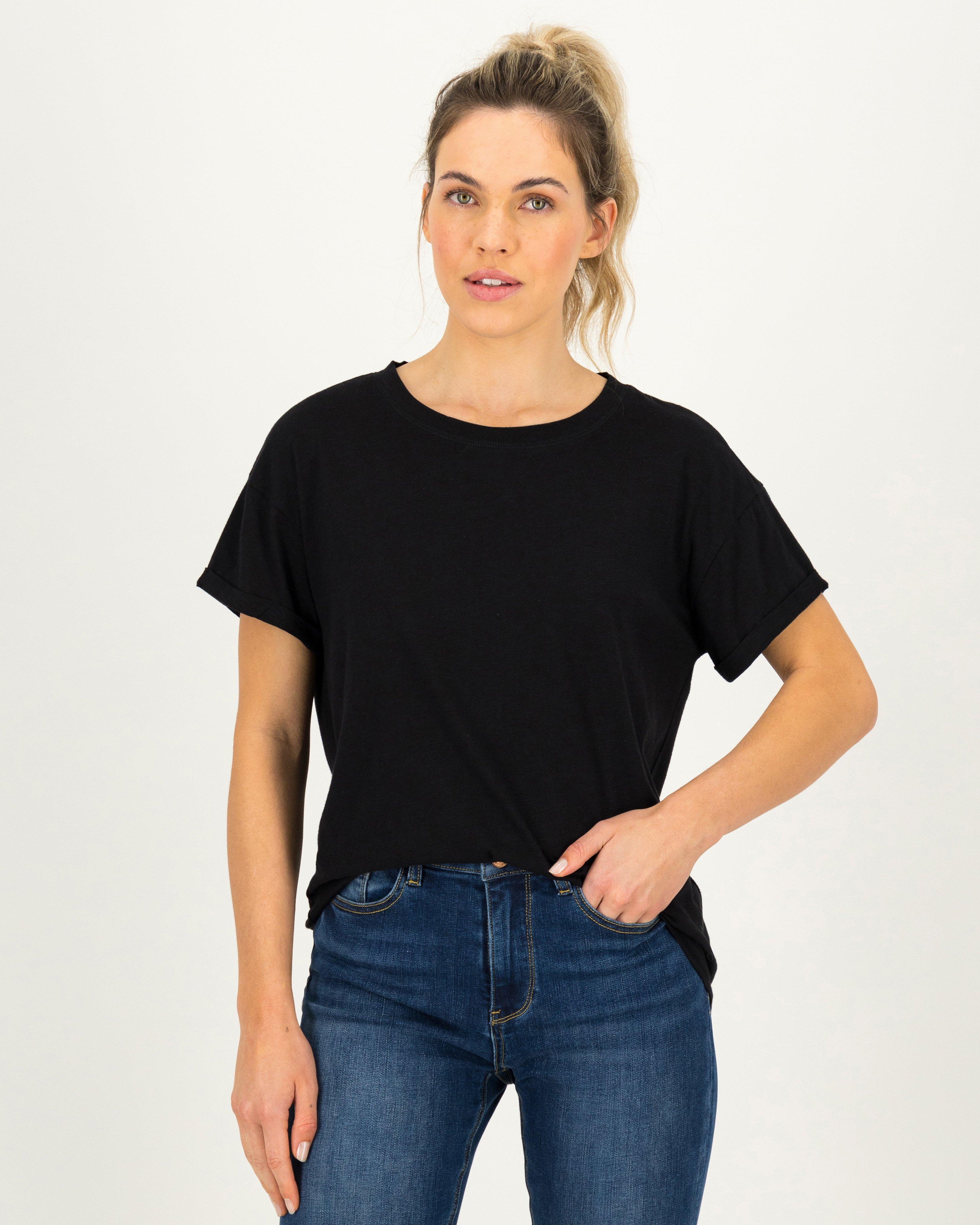 Women's Jackie Regular Fit T-Shirt -  Black