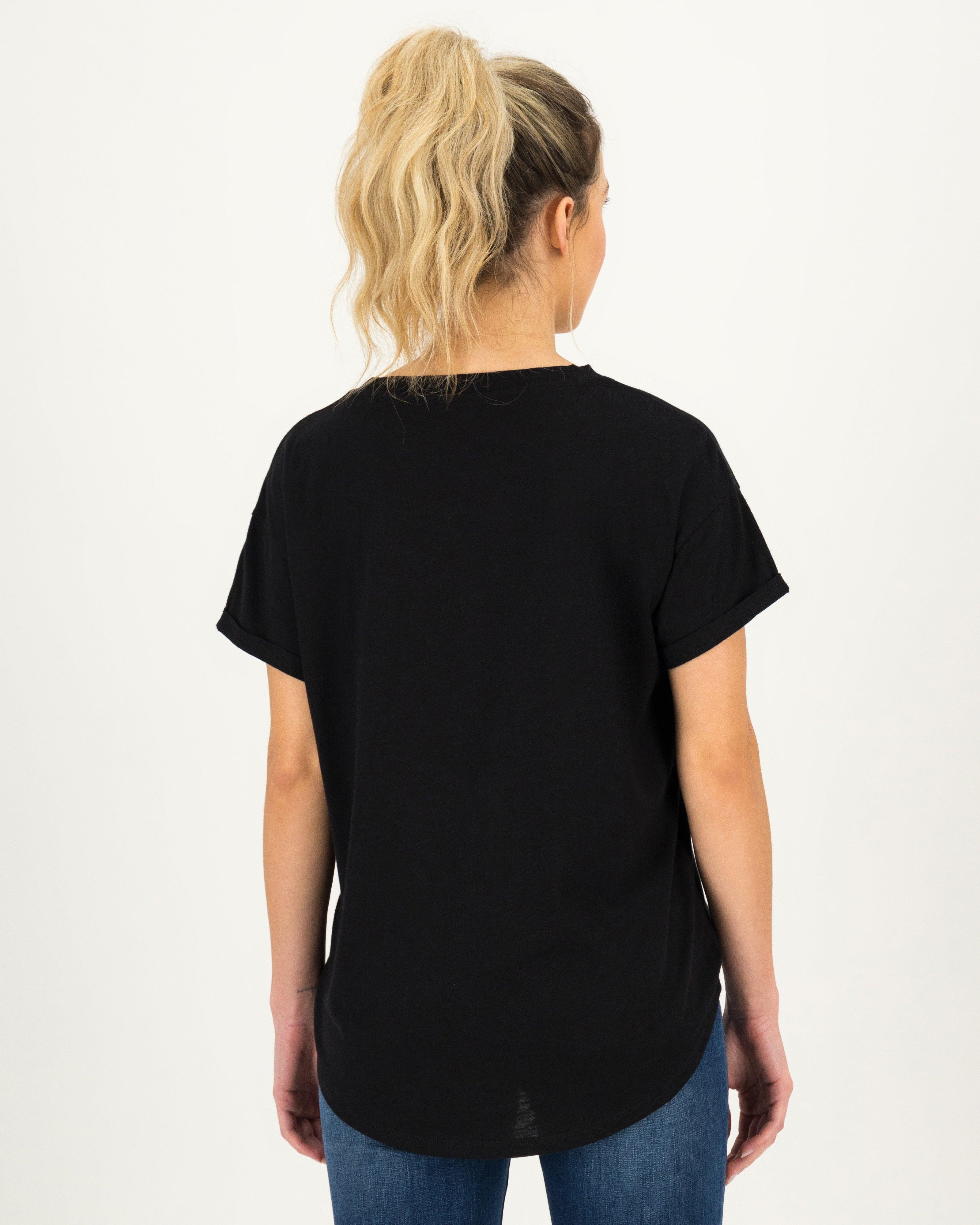 Women's Jackie Regular Fit T-Shirt -  Black