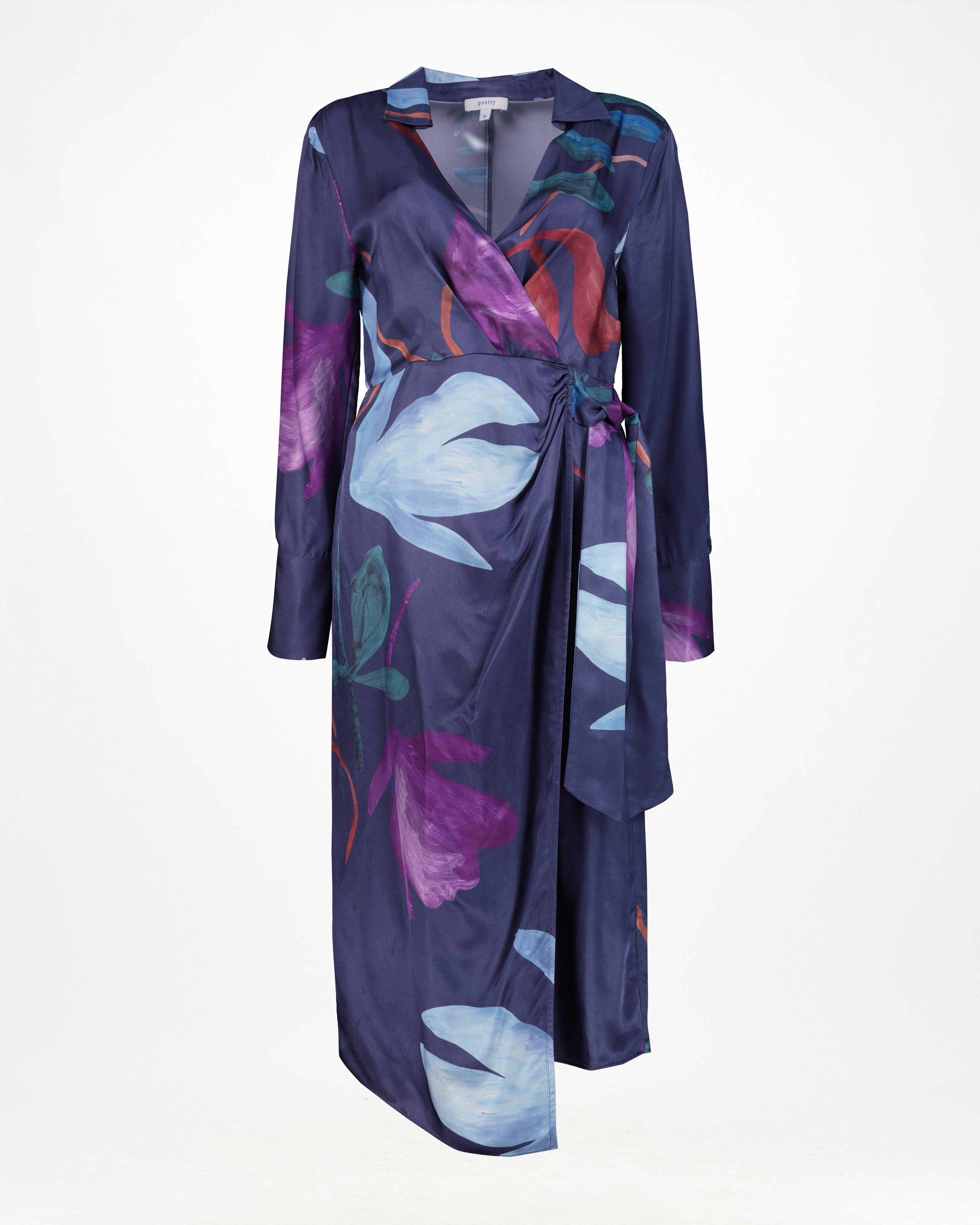 Heloise Long Dress with Sash (Maroon)