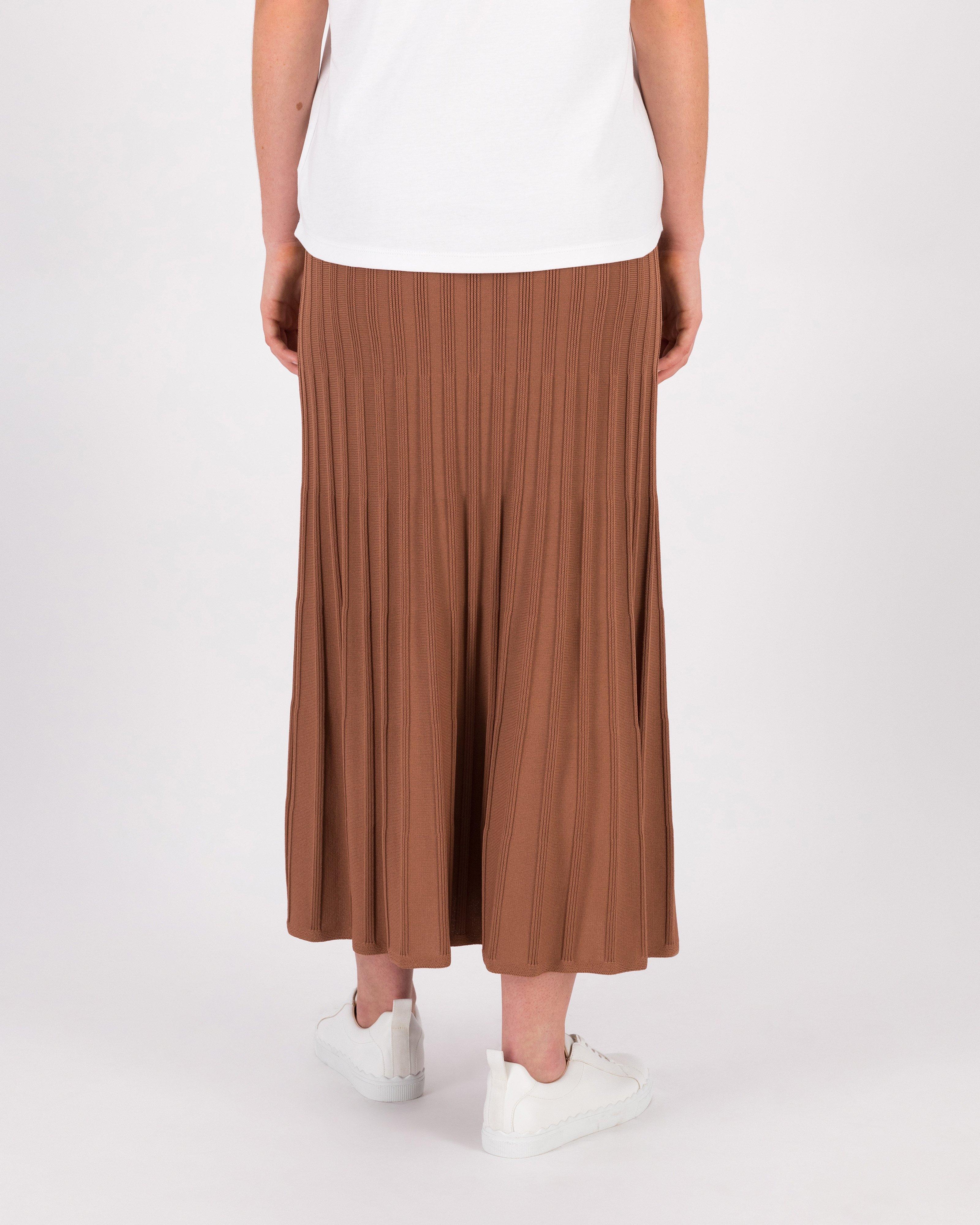 Zoya Knit Skirt -  Brown