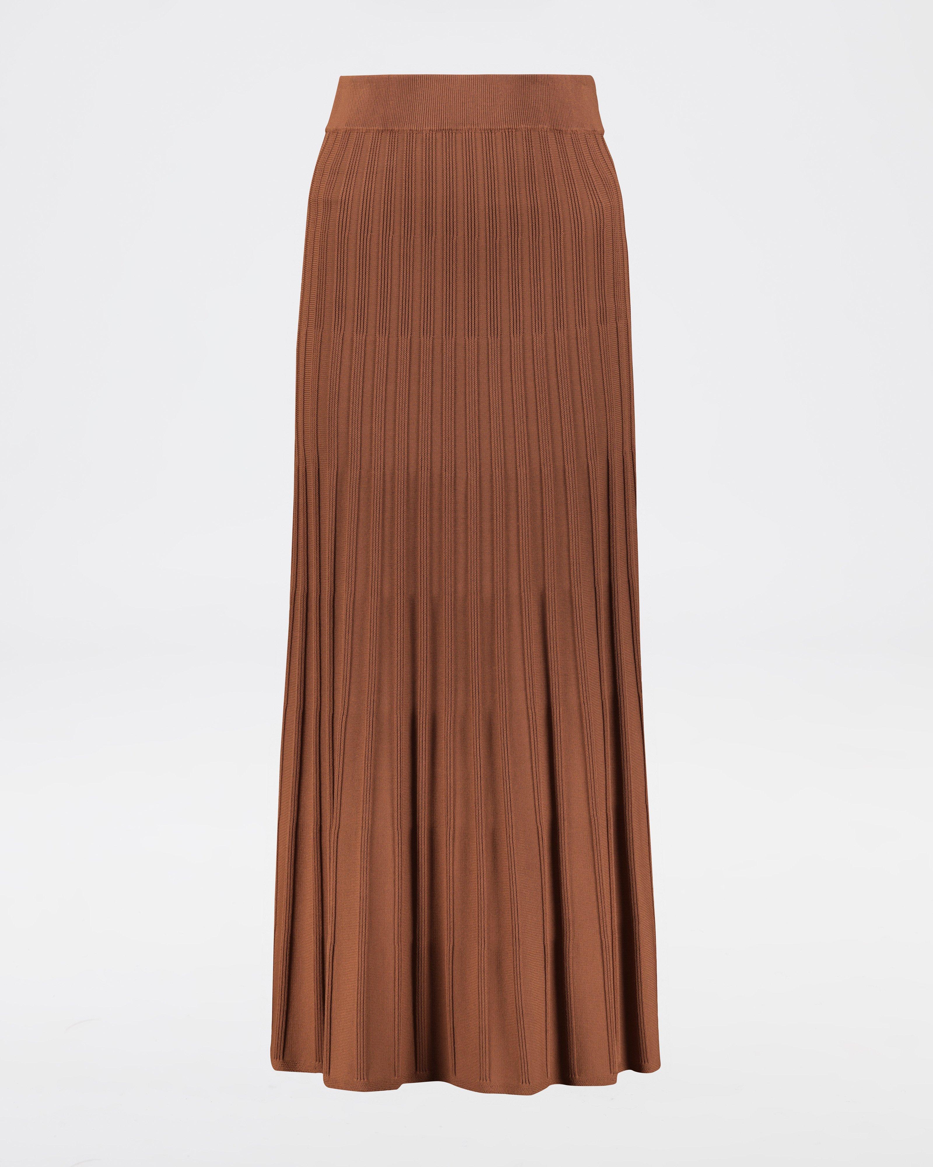 Zoya Knit Skirt -  Brown