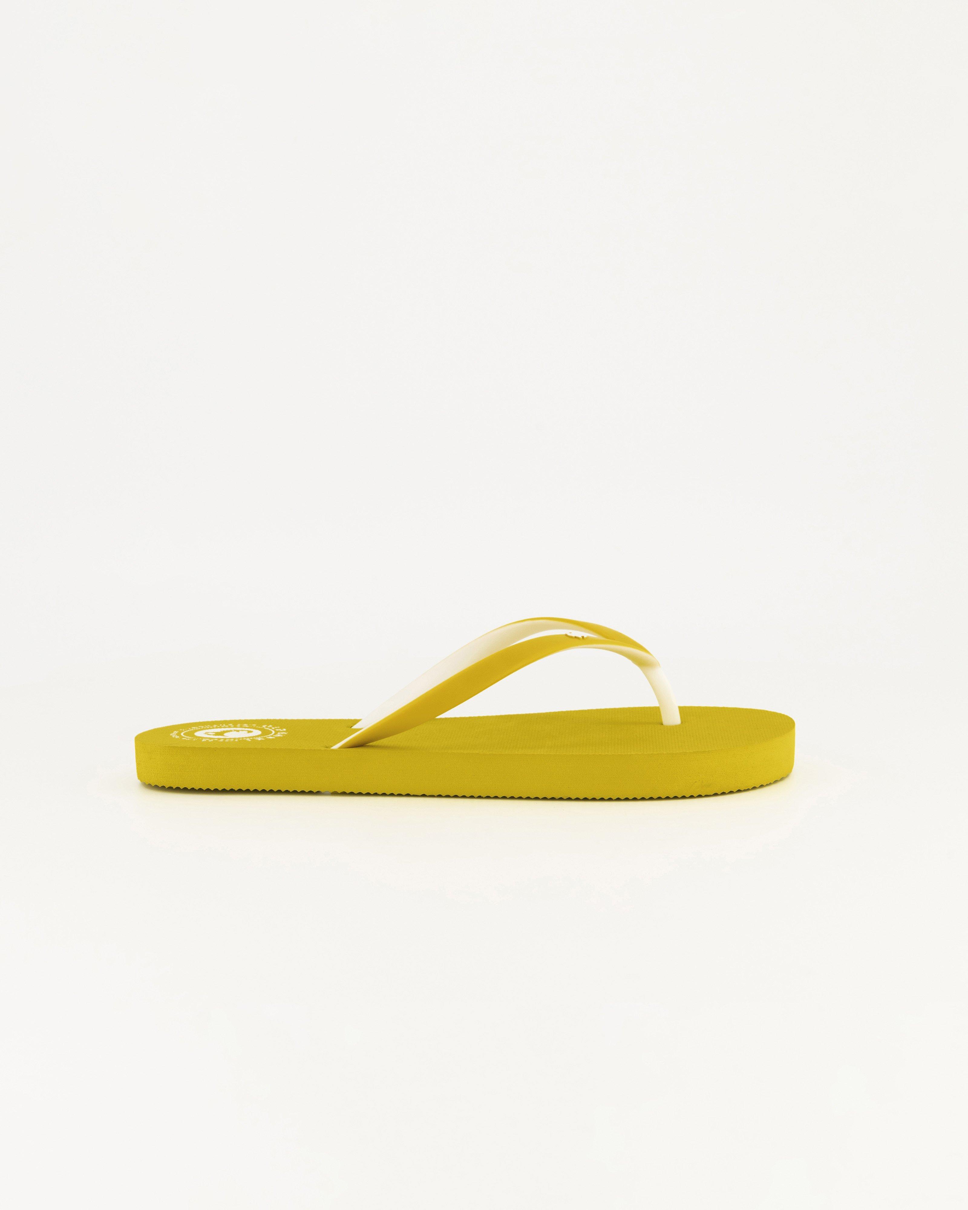 Womens yellow flip on sale flops