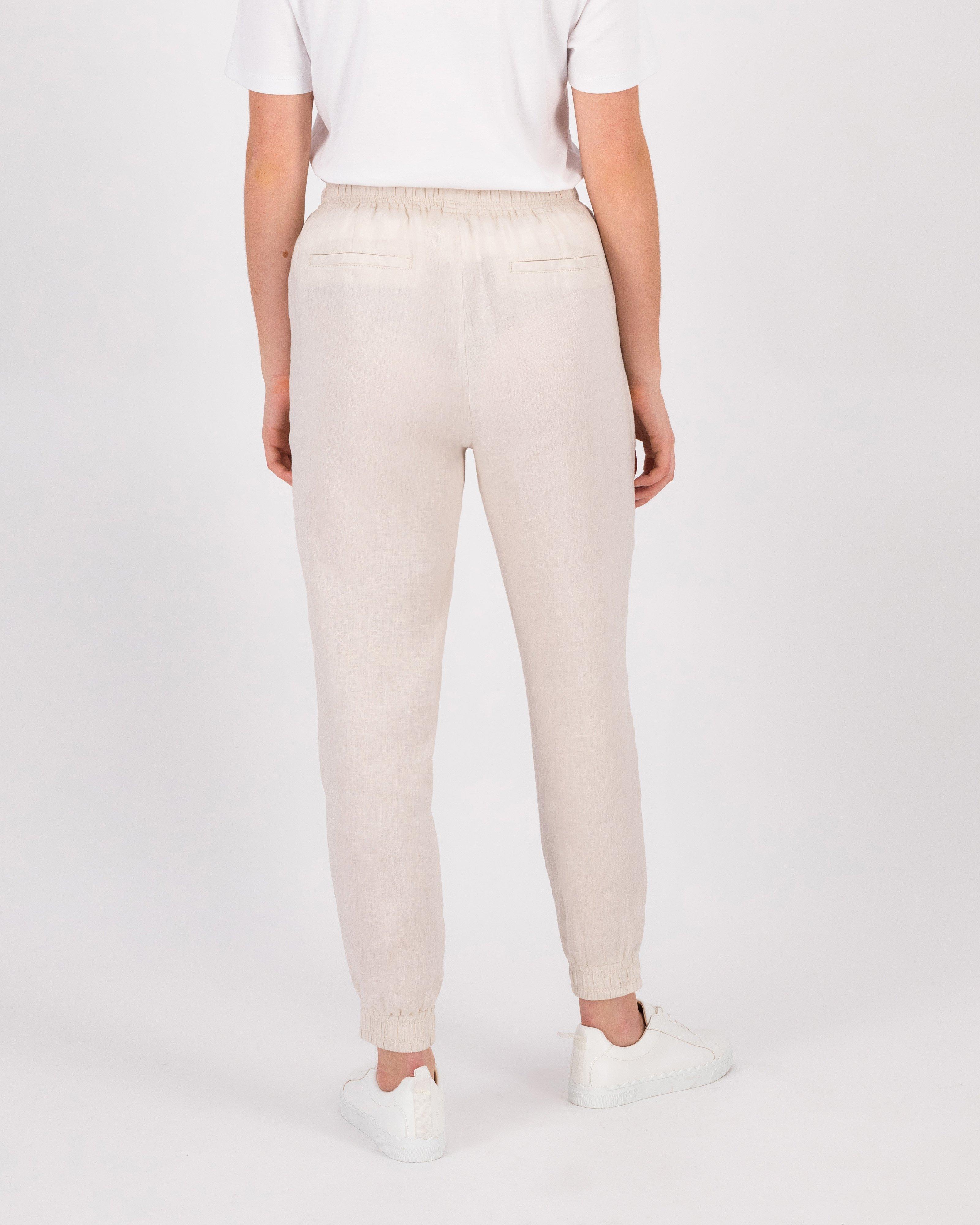 H&m linen online joggers