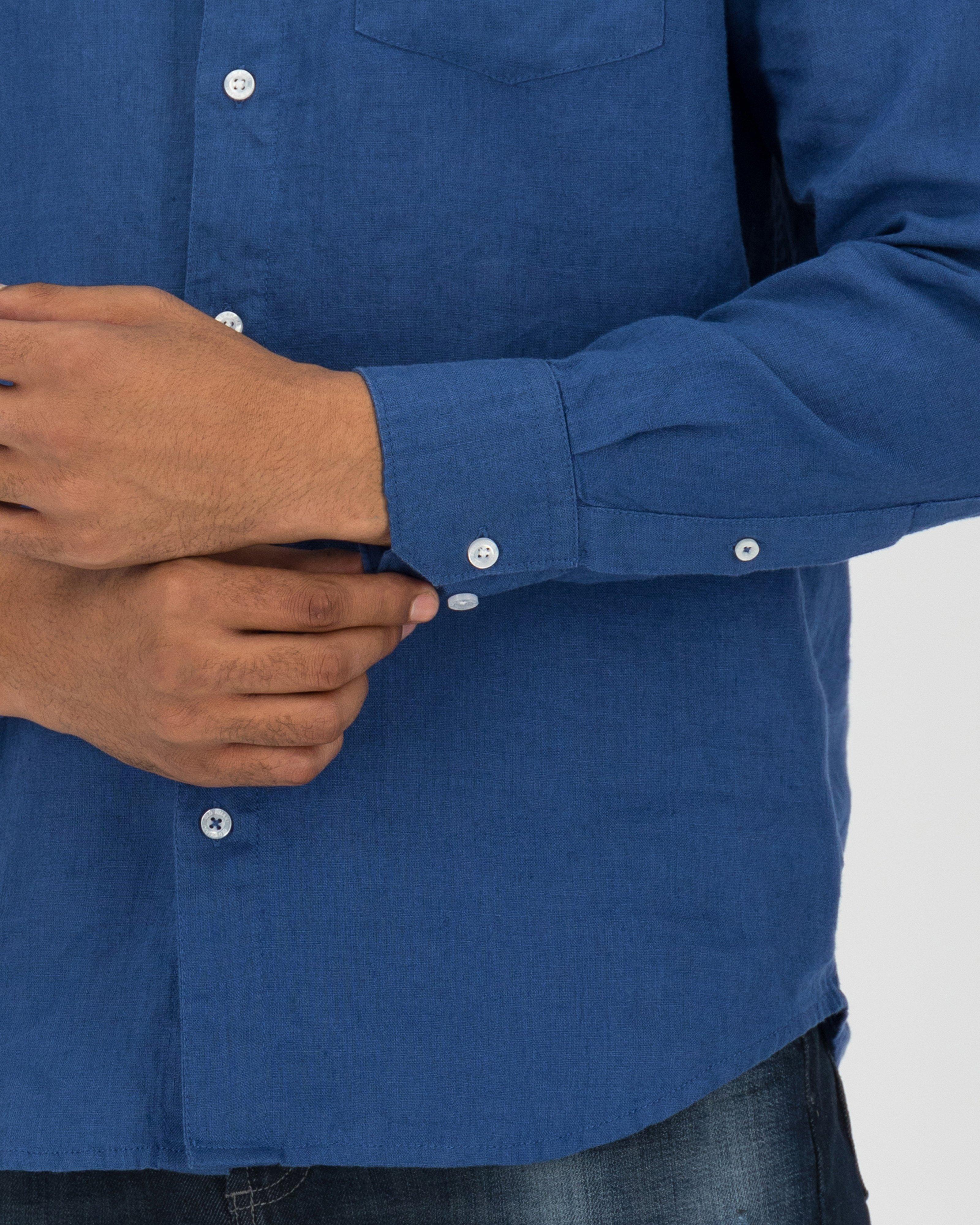 Men's Jesse Regular Fit Linen Shirt | Old Khaki