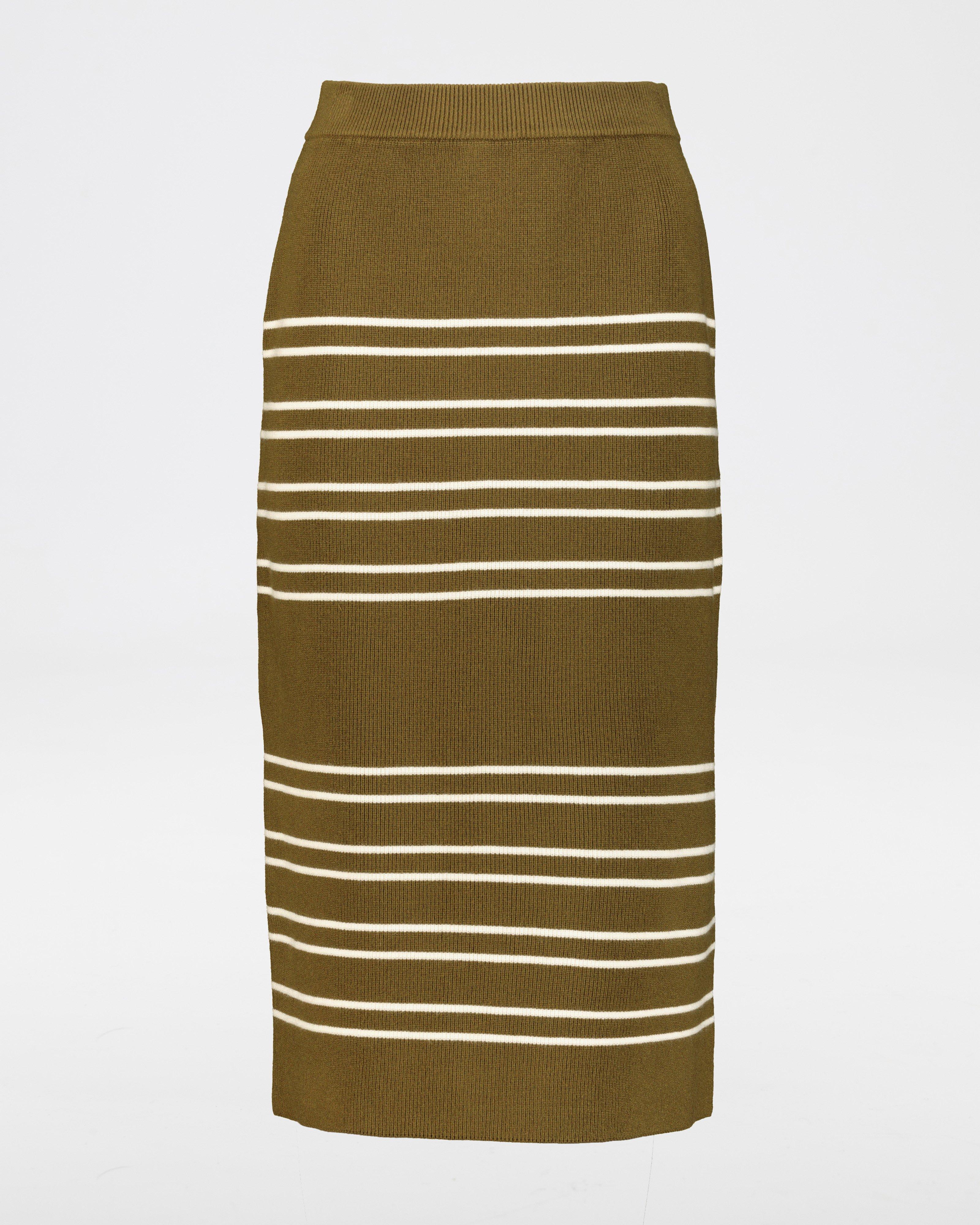 Oli Striped Knit Skirt -  Fatigue