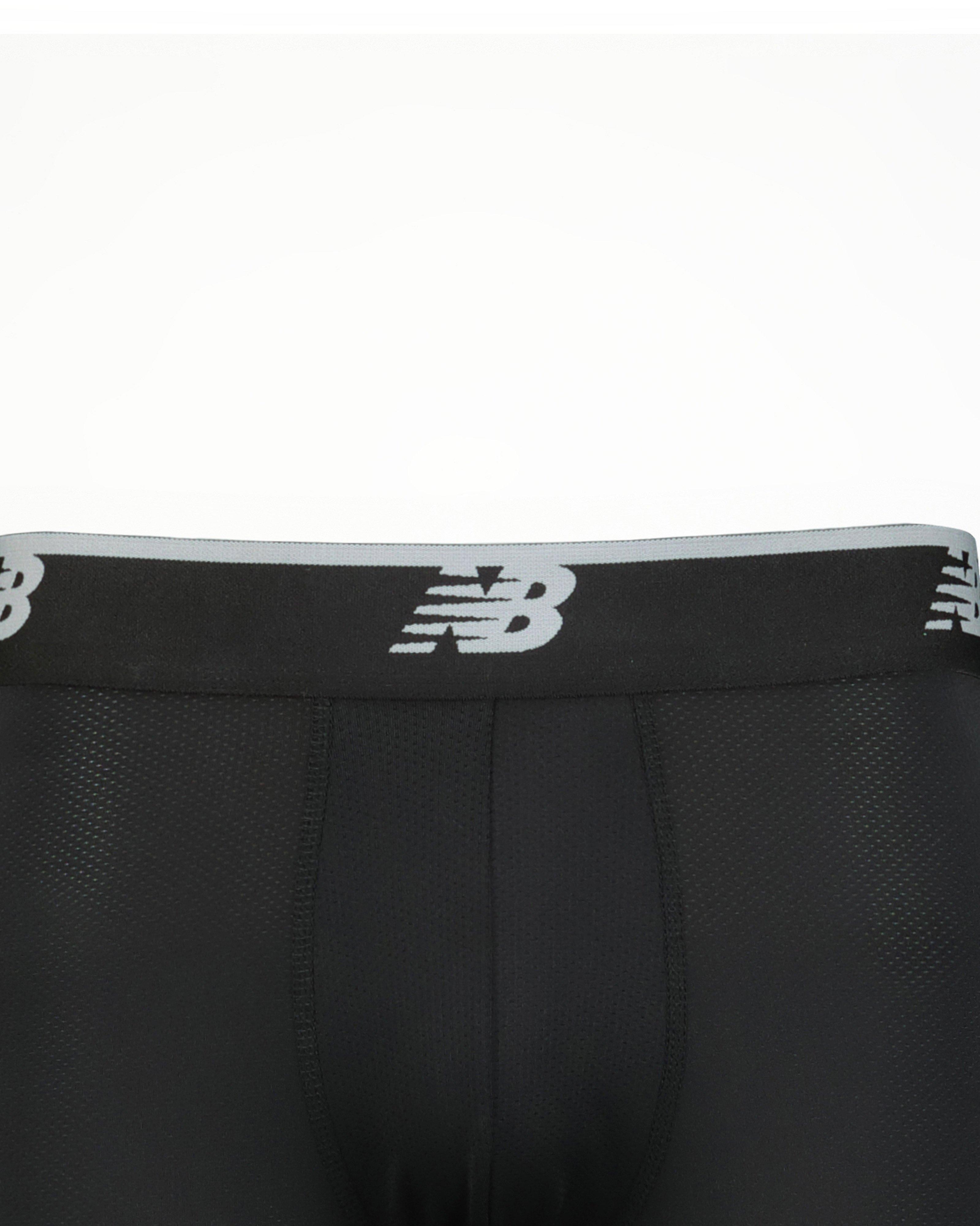 New Balance Men’s 6-inch Boxer Briefs - 3 Pack -  Black