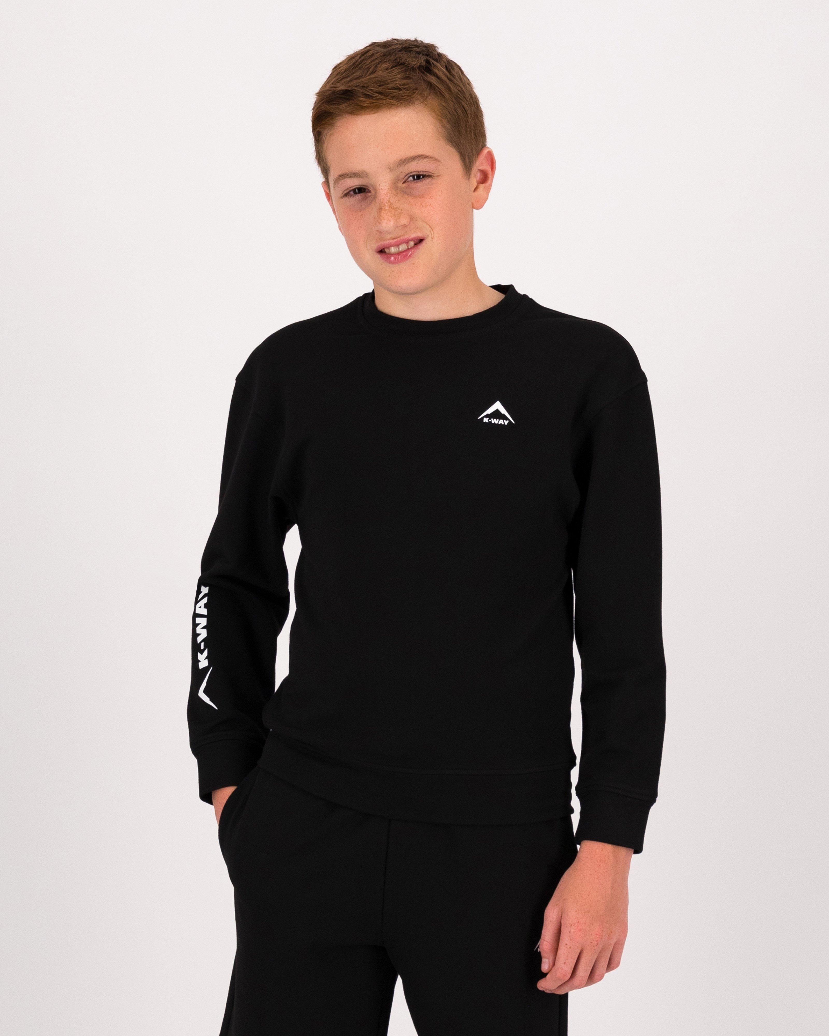 K-Way Youth Boys’ Crew Neck Top -  Black