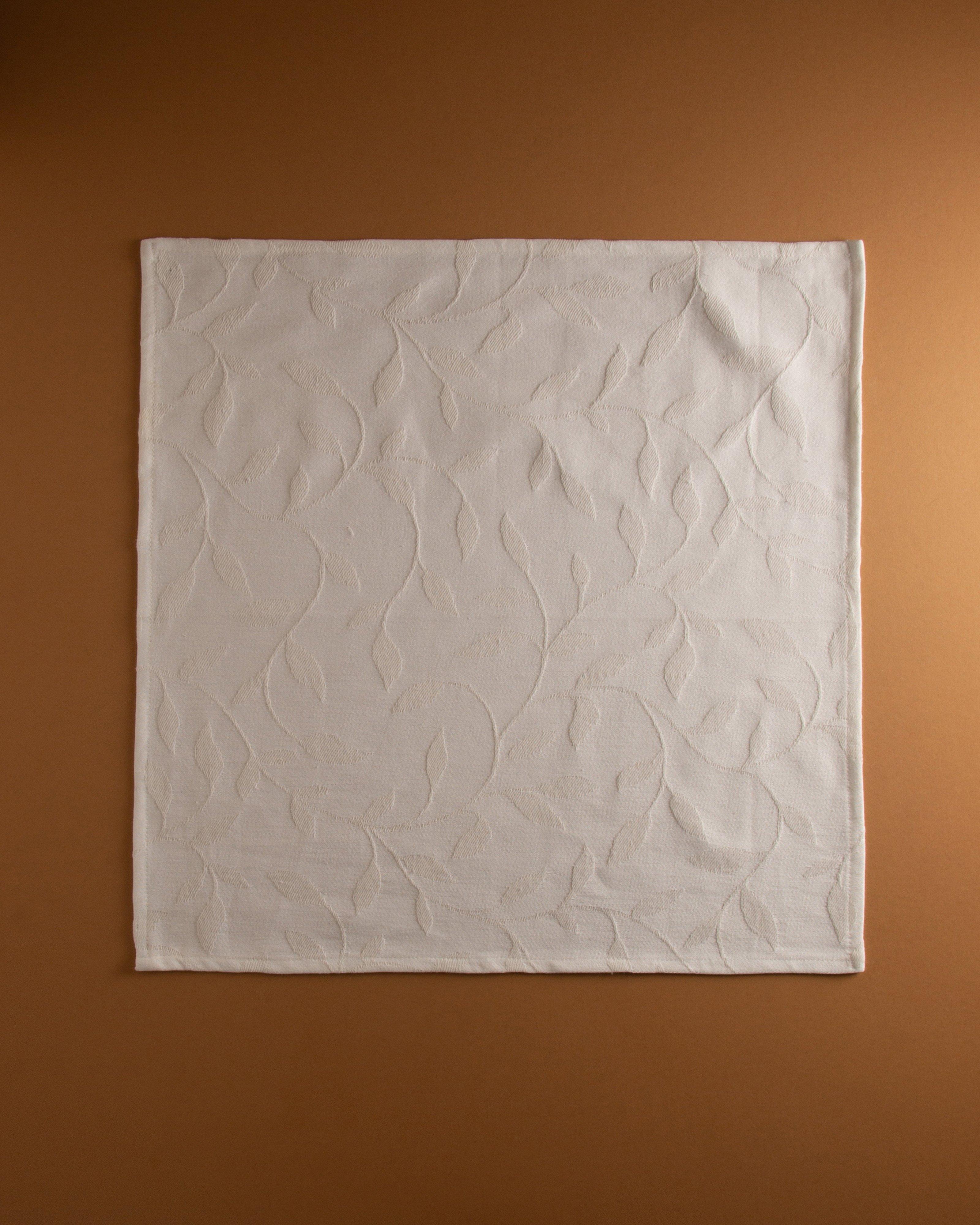Jacquard Vine Napkin -  White