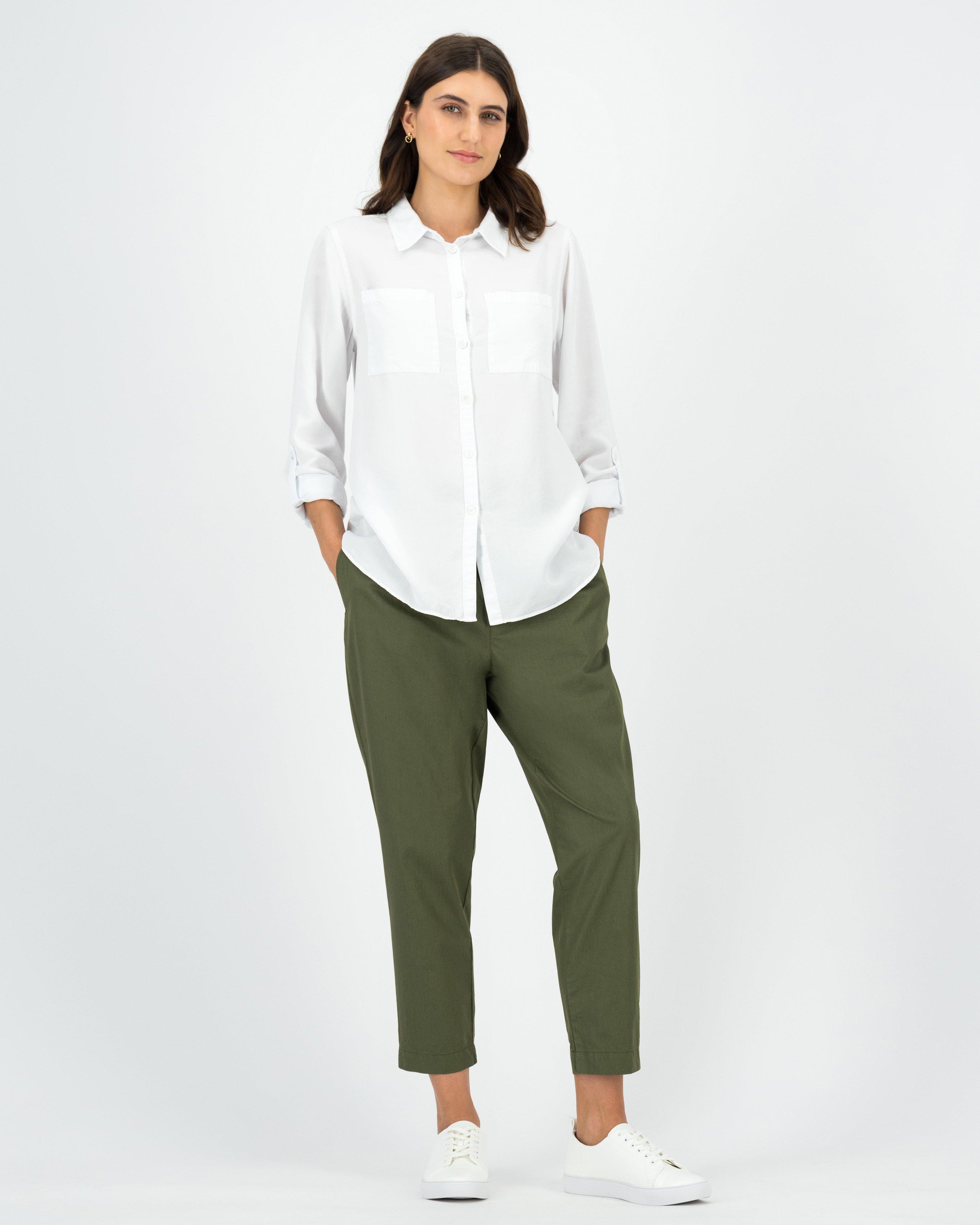 Rare Earth Women's Berryl Double Pocket Shirt -  White