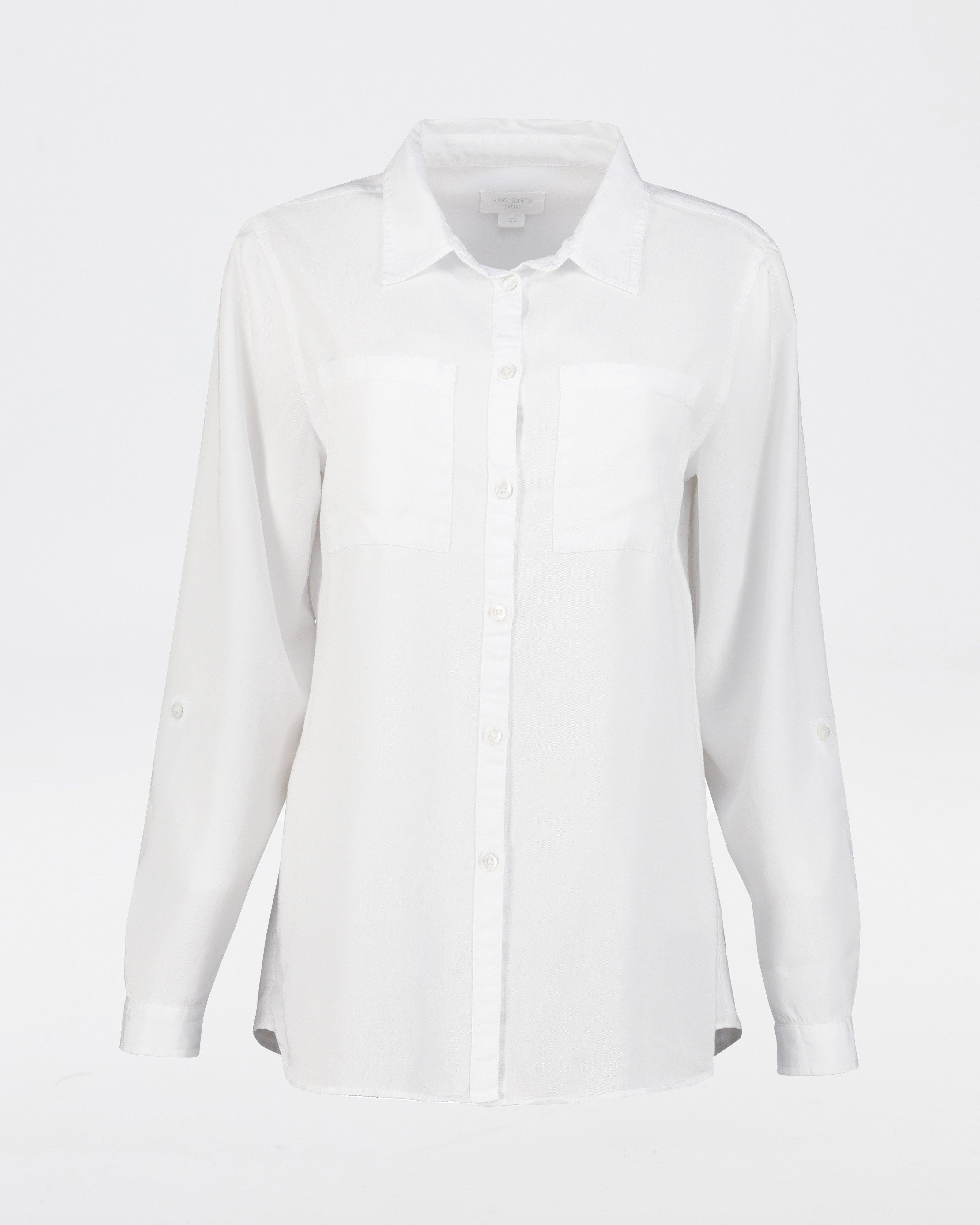 Rare Earth Women's Berryl Double Pocket Shirt -  White